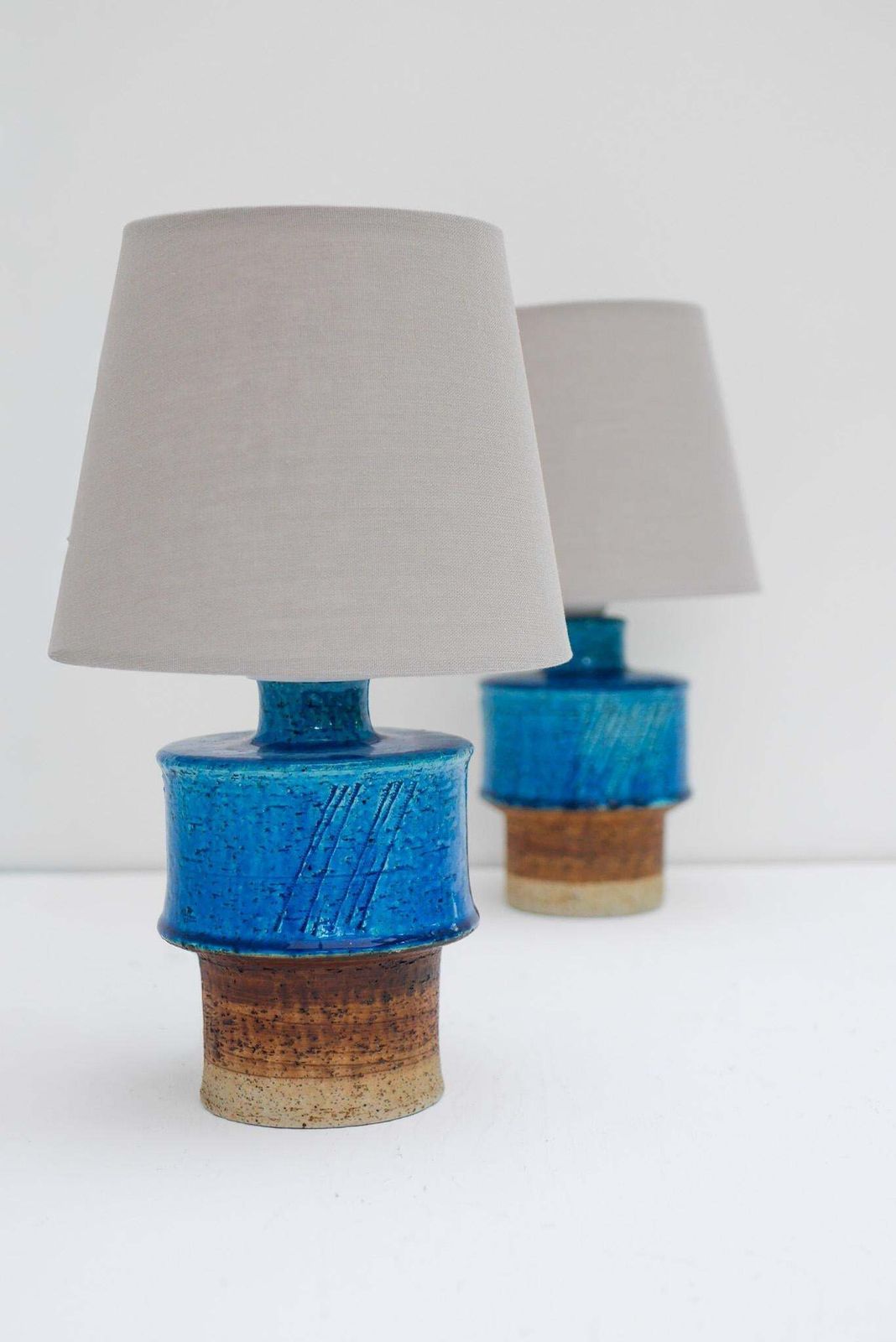 Mid-Century Modern Pottery Tafellampen van Inger Persson, Rörstrand, Zweden photo furniture