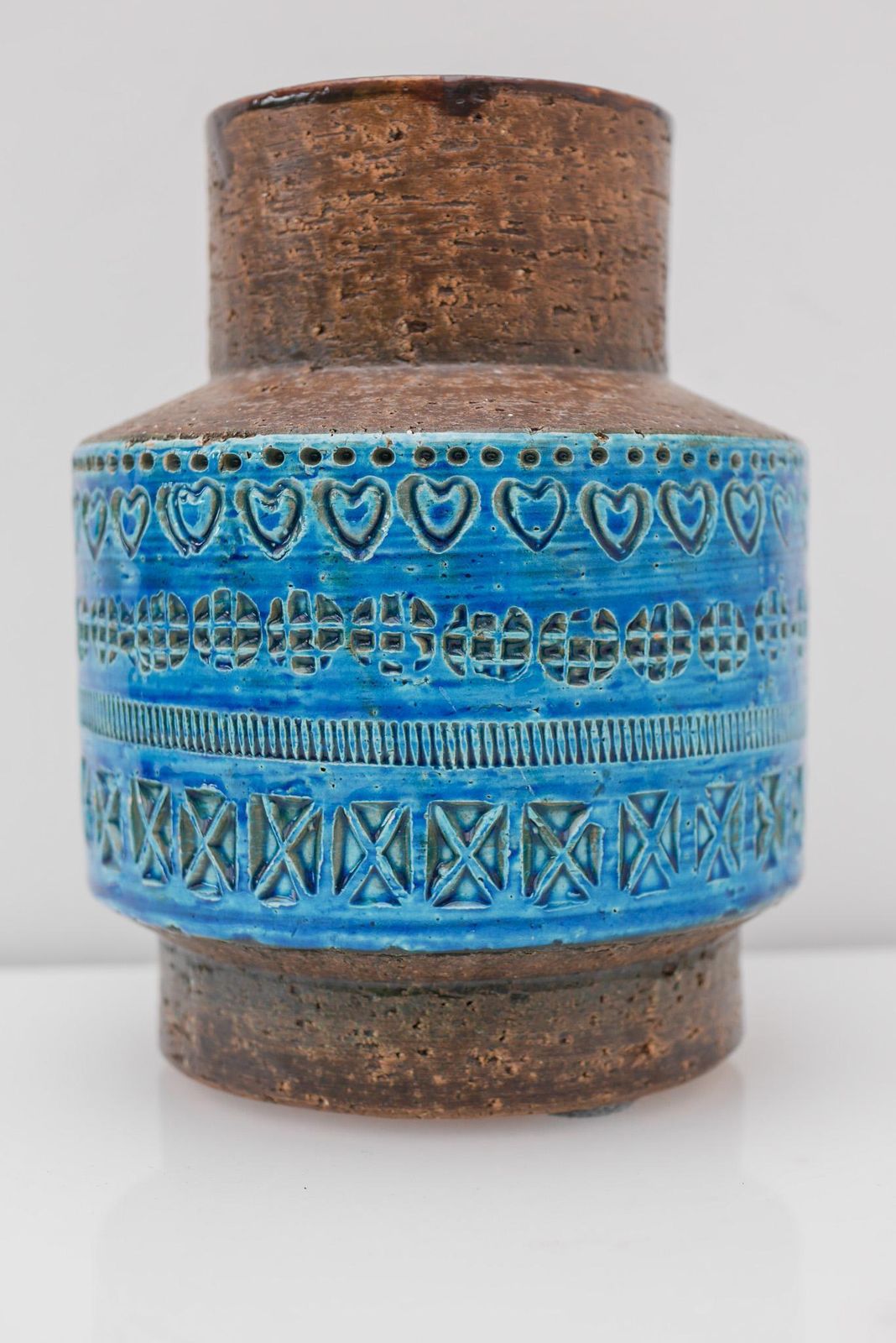 photo furniture Bitossi Pottery Vase, Rimini Blue, By Aldo Londi, Italy