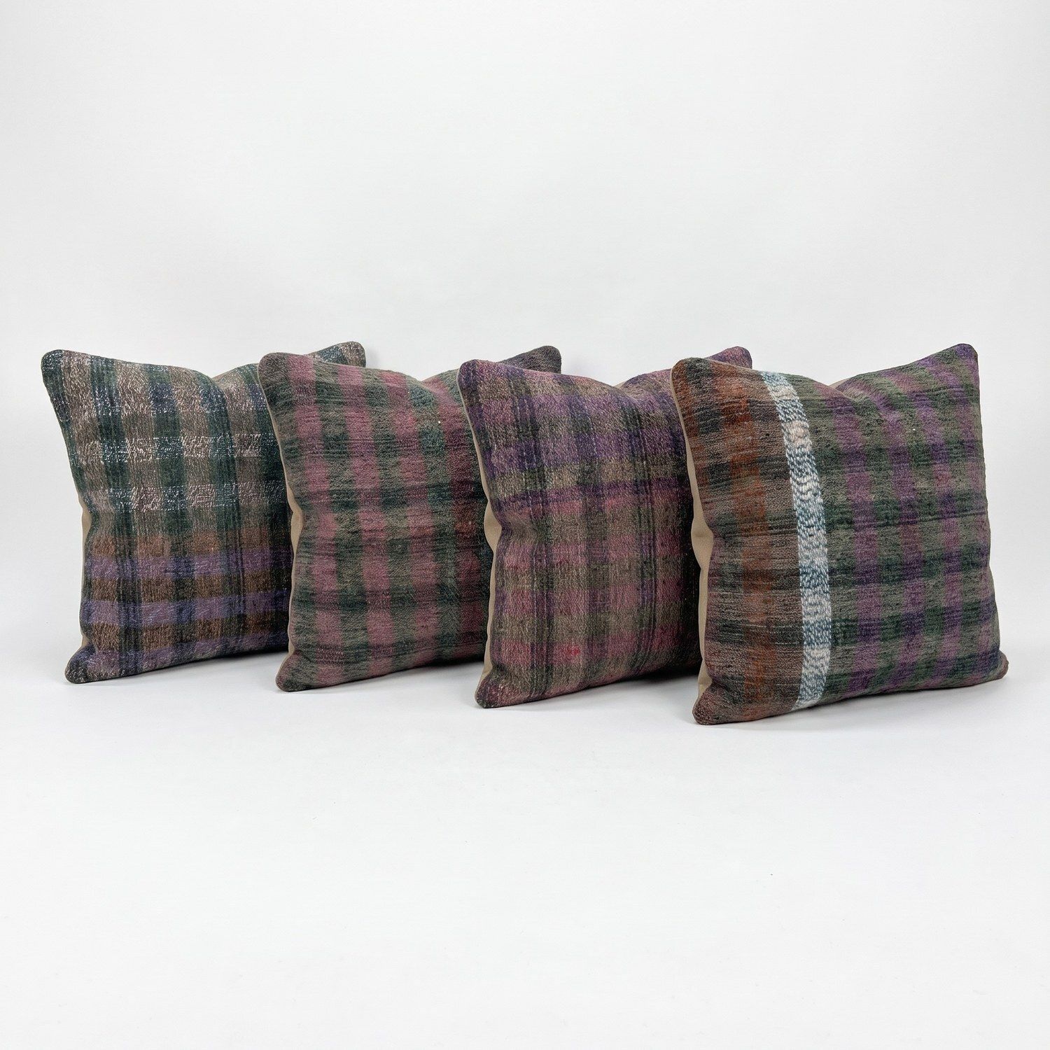 Housse de coussin kilim Oushak 40 x 40 cm, lot de quatre photo for sale