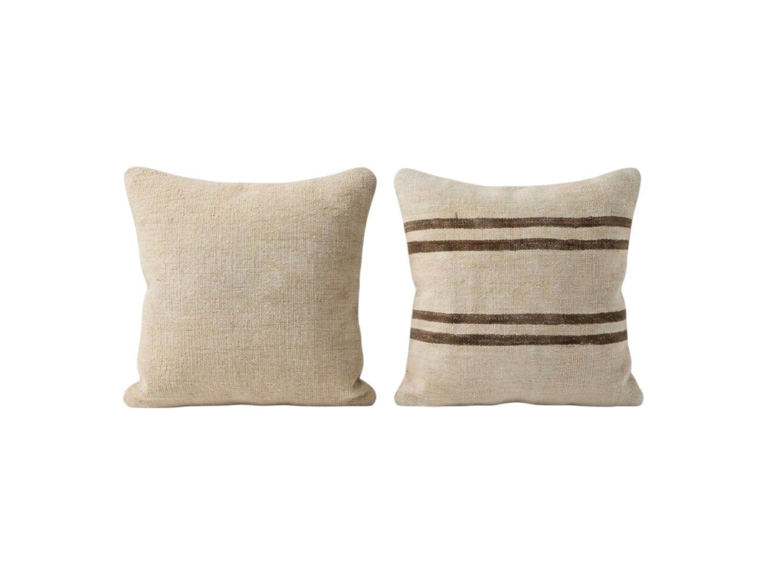 Turkische Kilim Kussenhoes 40 x 40 cm, Set van Twee