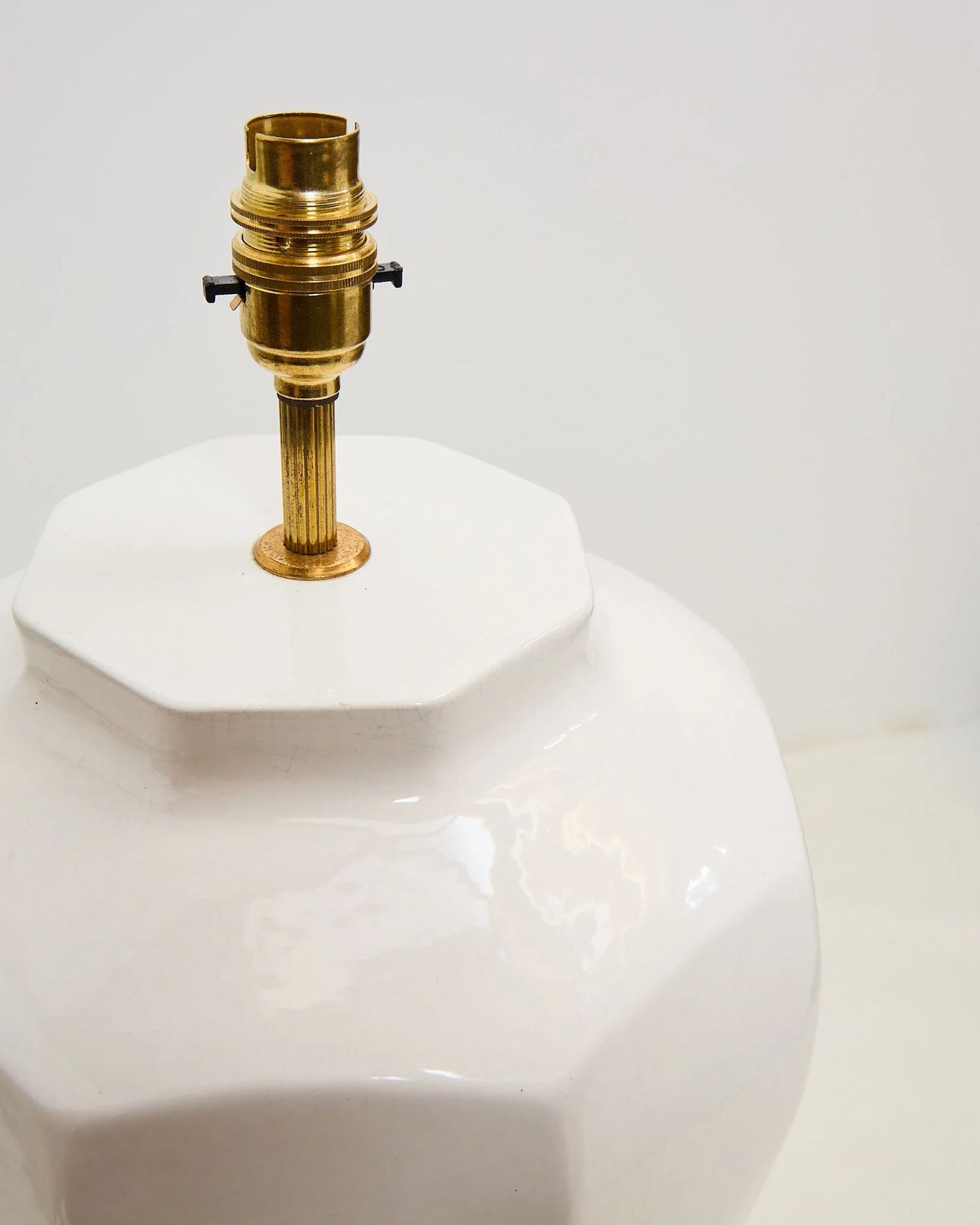 Keramische lamp met craquelé glazuur, jaren 1940 photo for sale