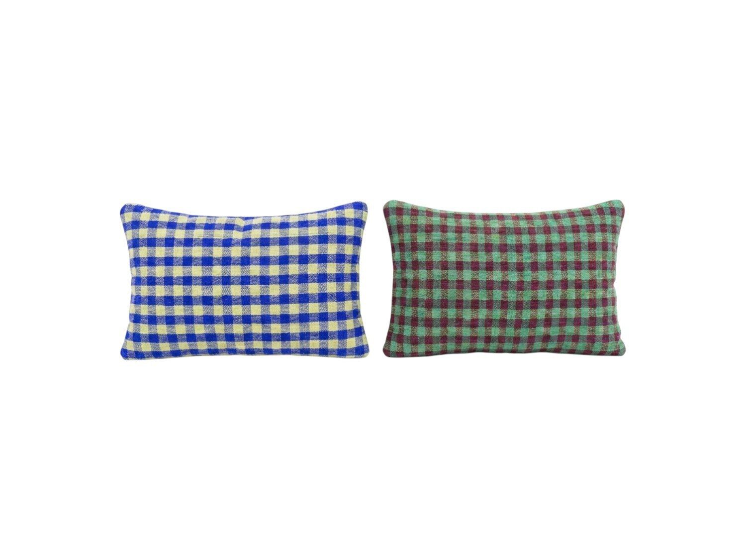 Turkische Kilim Lumbarkussenhoes 40 x 60 cm, Set van Twee