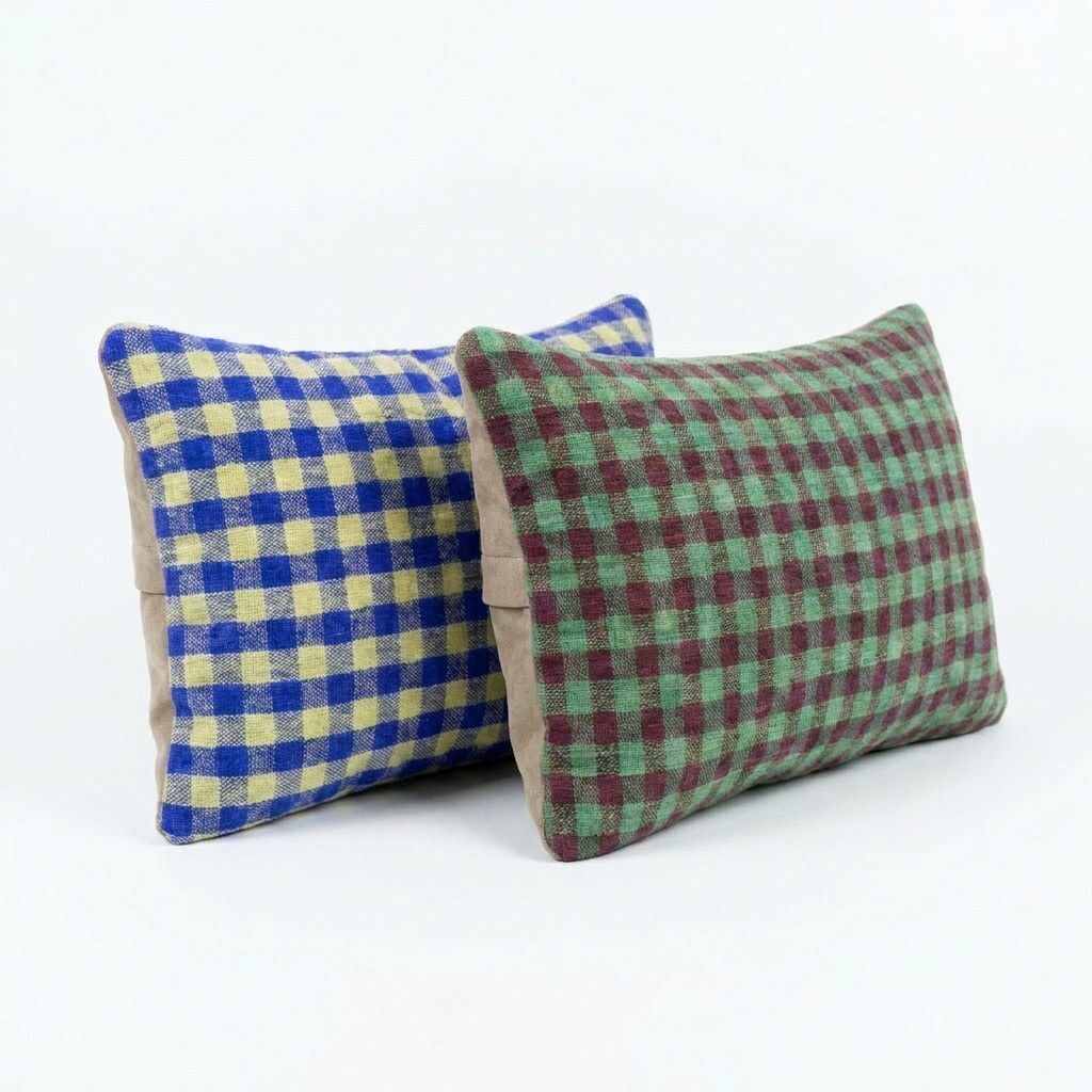 Turkish Kilim Lumbar Pillow Cover 40 X 60 Cm   Set Of Two photo for sale