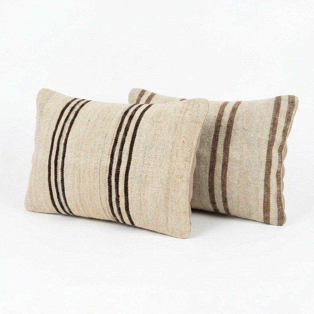 Turkish Kilim Lumbar Pillow Cover 40 X 60 Cm   Set Of Two photo furniture
