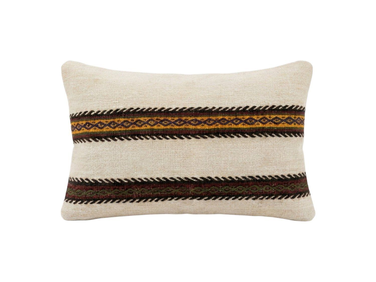 Turkish Kilim Lumbar Pillow Cover 40 X 60 Cm