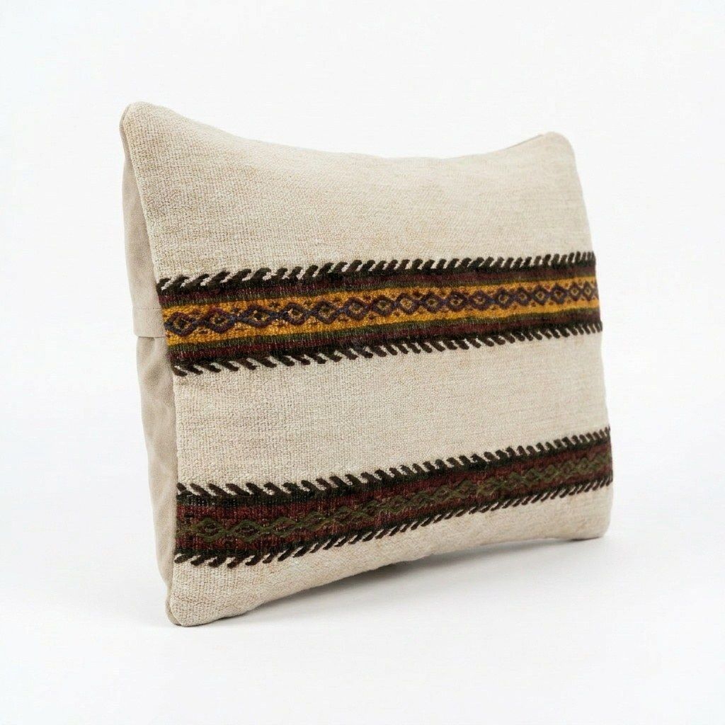 Turkish Kilim Lumbar Pillow Cover 40 X 60 Cm photo furniture