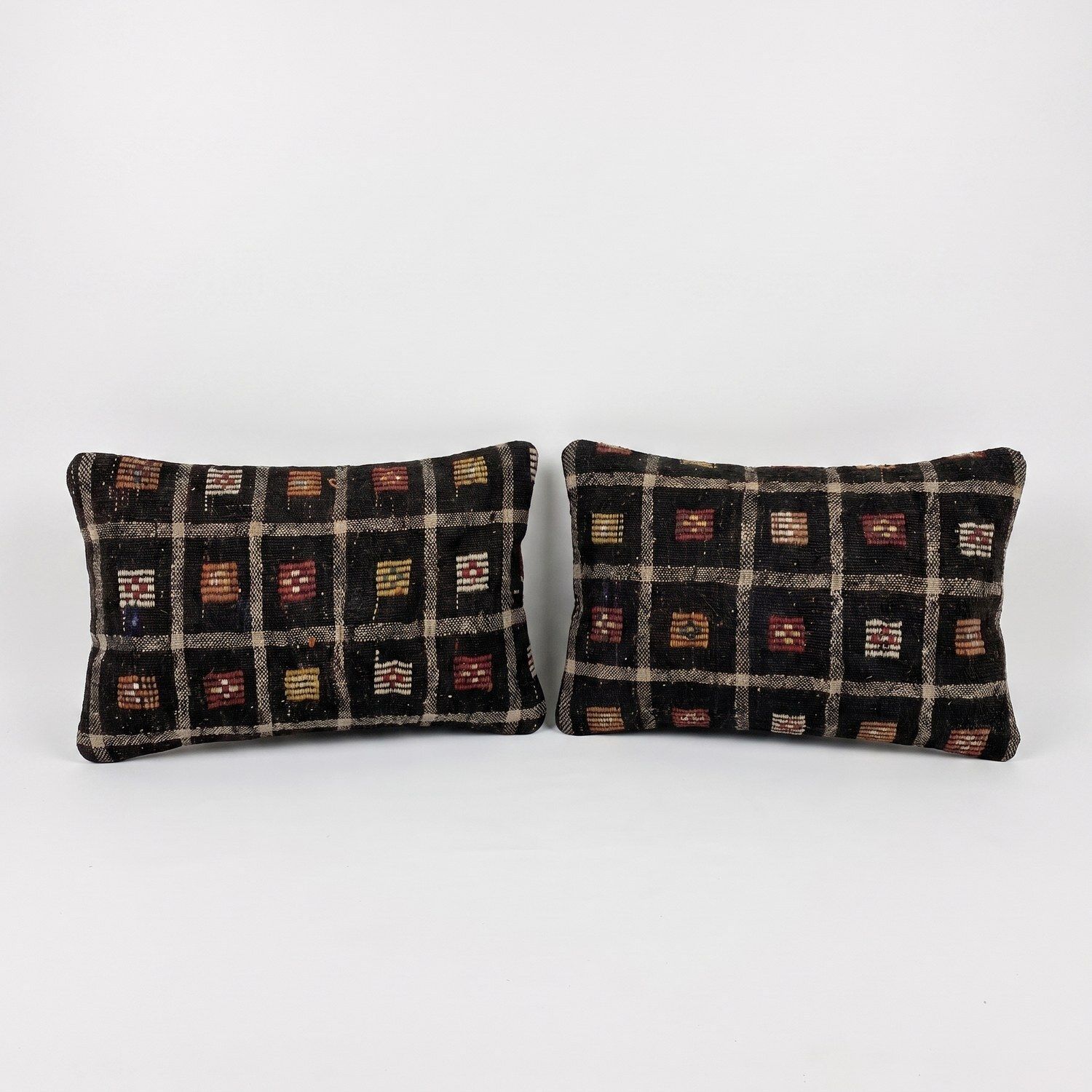 Boheemse Kilim Lendenkussenhoes 40 x 60 cm, set van twee