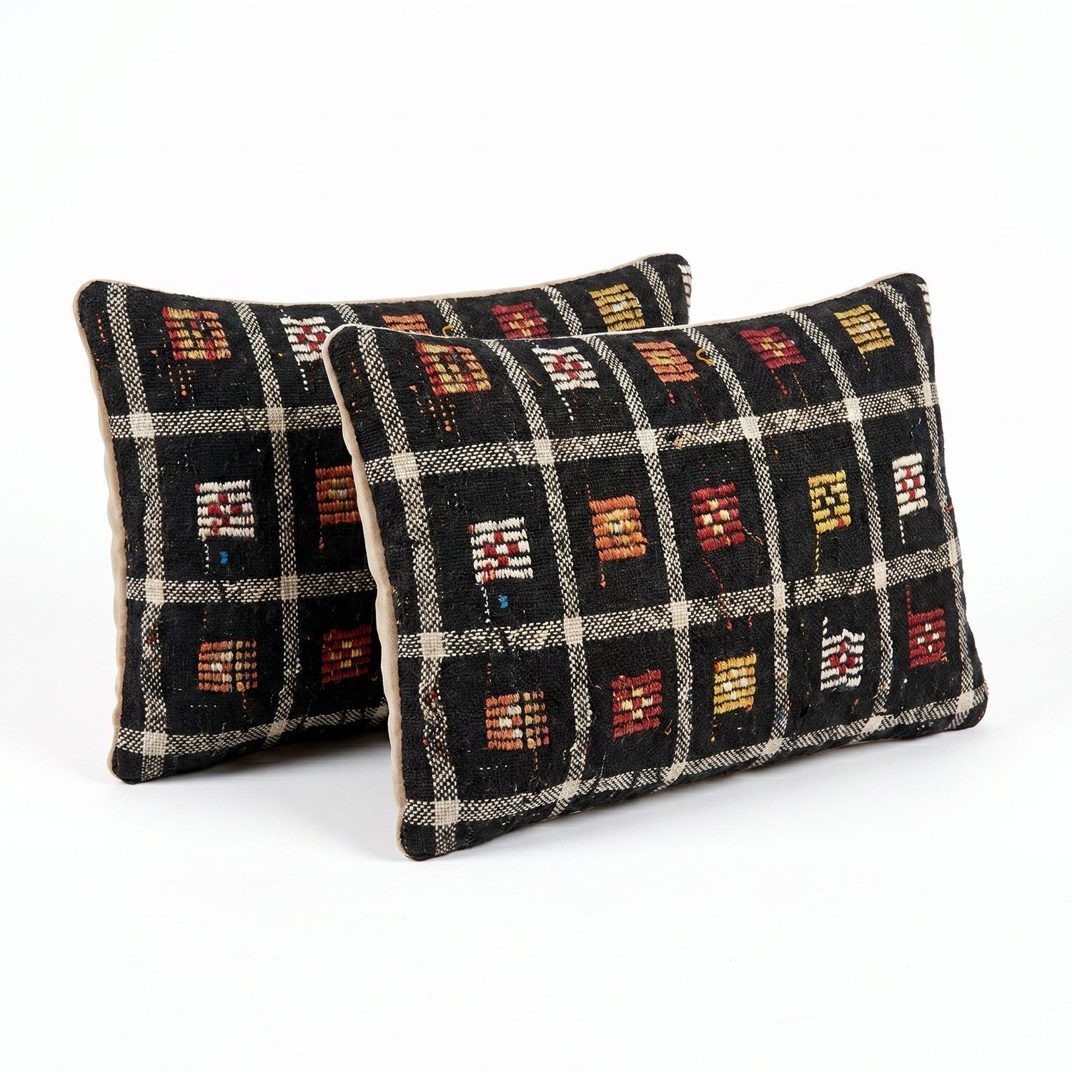 Boheemse Kilim Lendenkussenhoes 40 x 60 cm, set van twee photo for sale
