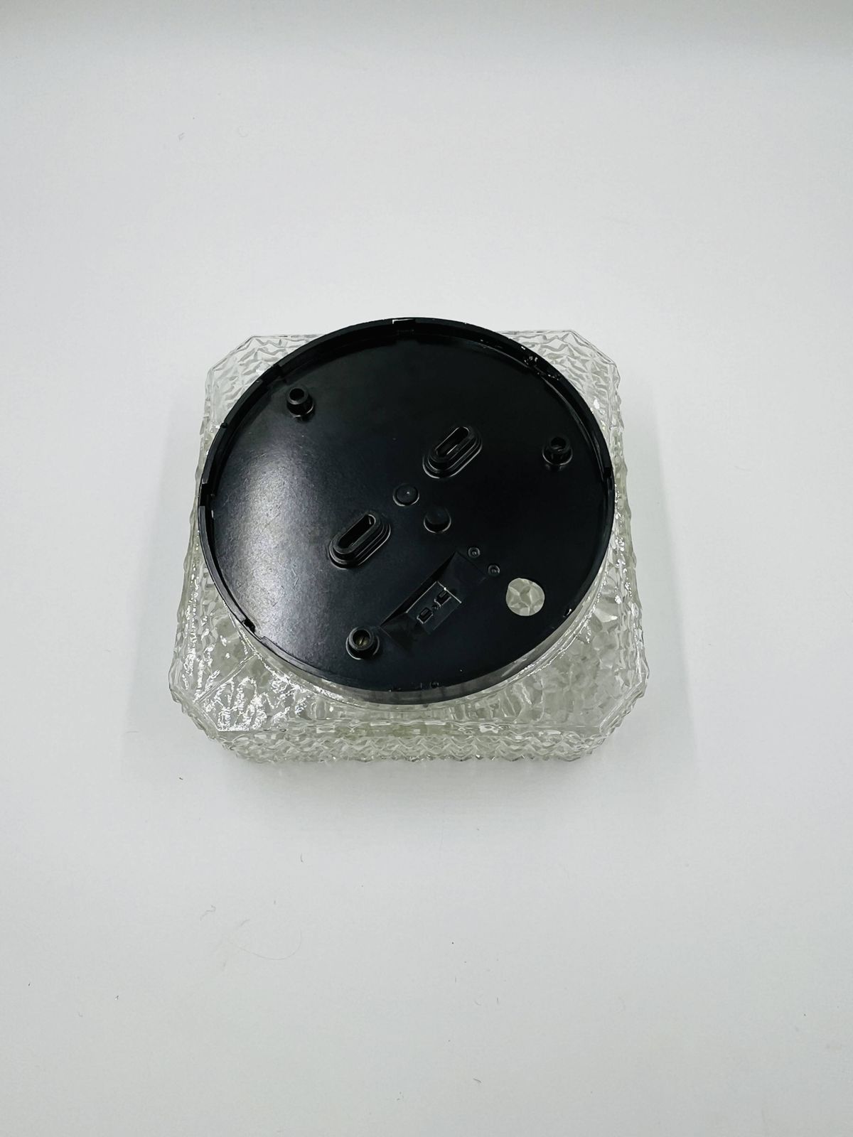 Vierkante Plafondlamp RZB Bamberg Geslepen Glas Sterren photo vintage