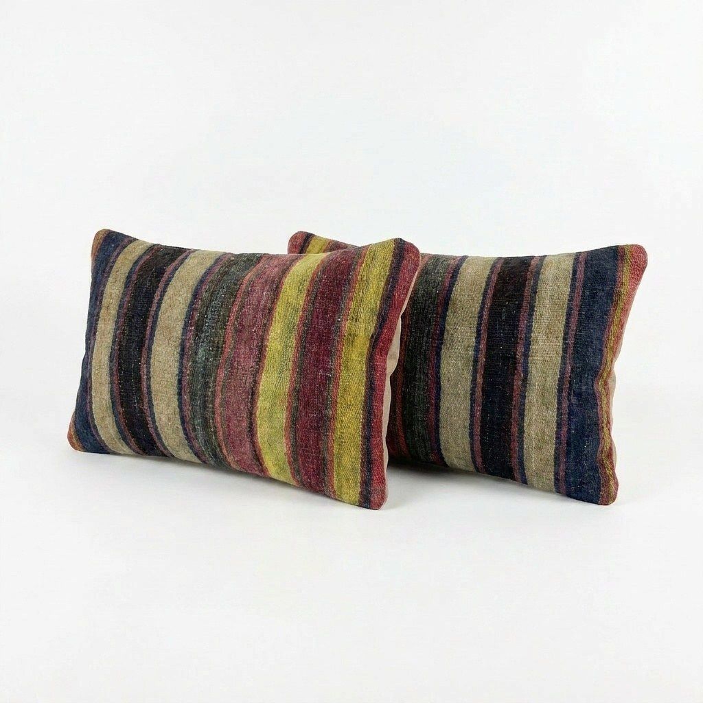 Oushak Kilim Lumbar Pillow Cover 40 X 60 Cm   Set Of Two photo furniture