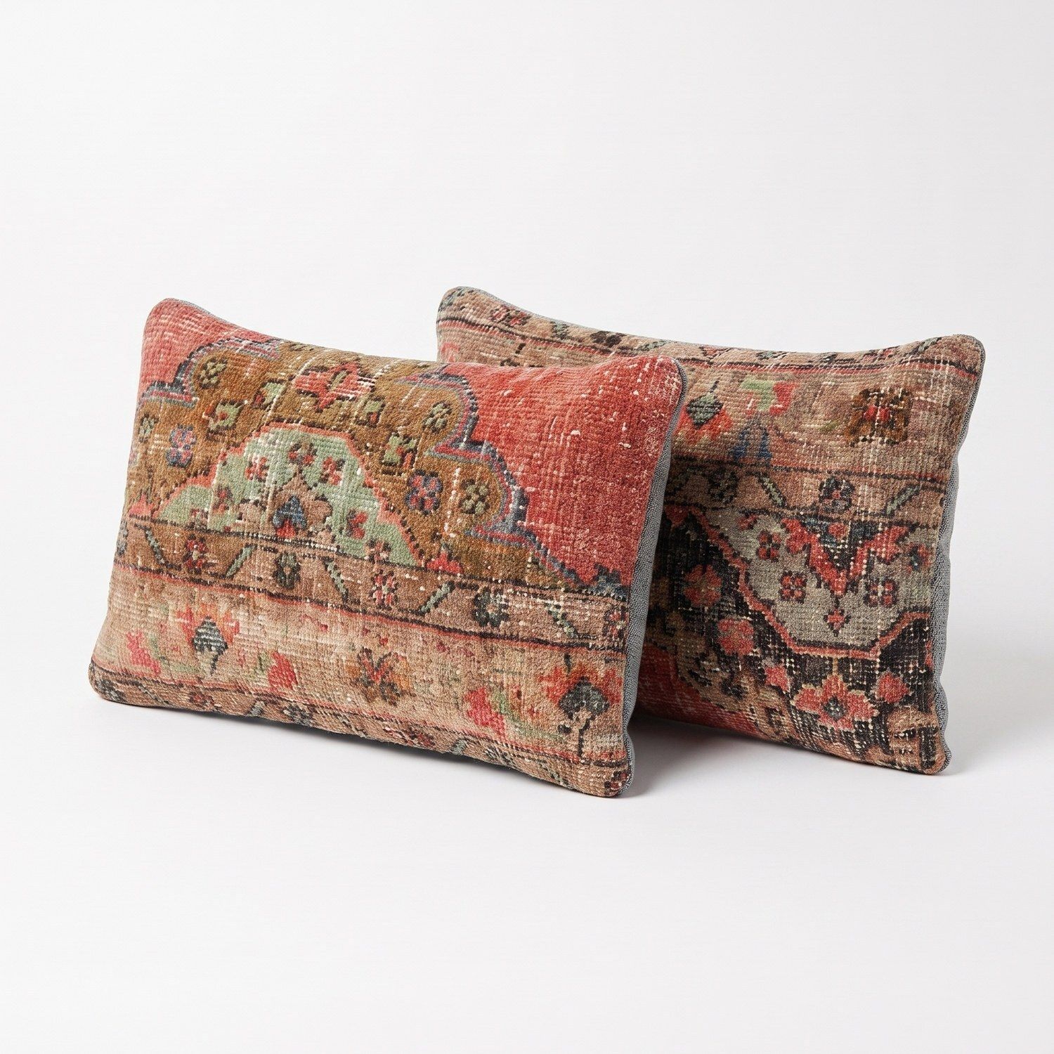 Housse de coussin lombaire en tapis anatolien, 40 x 60 cm, lot de deux photo furniture