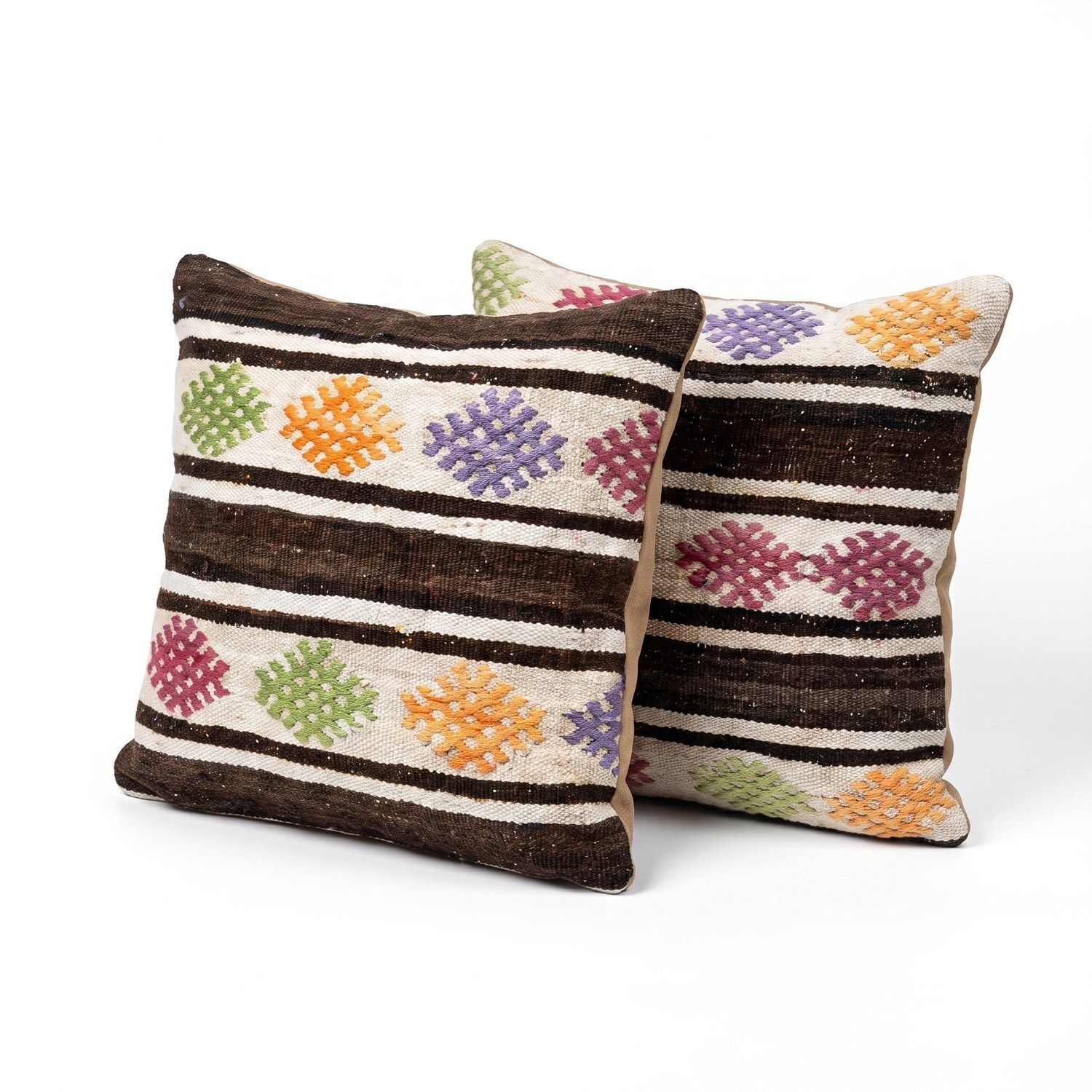 Anatolische Oushak Kilim Kussenhoes 49 x 50 cm, Set van Twee photo furniture