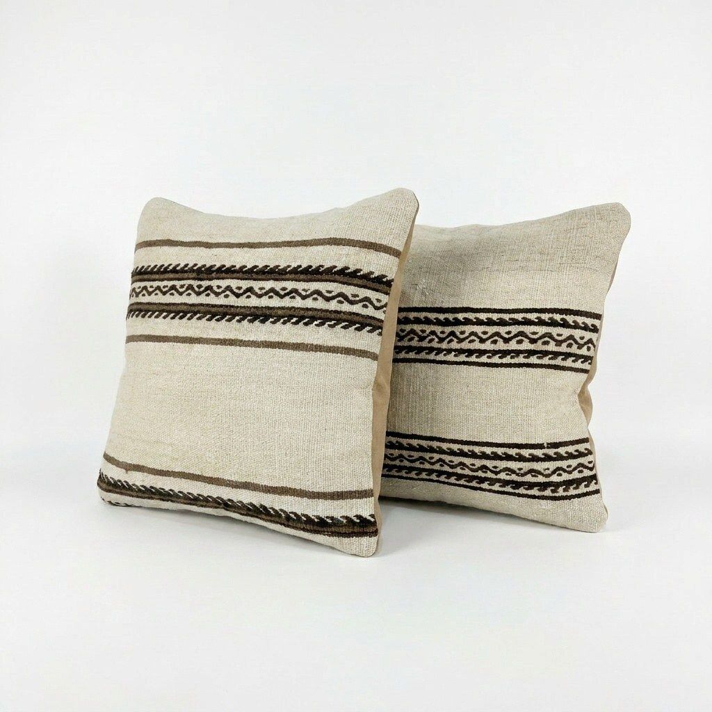 Turkish Kilim Pillow Cover 50 X 50 Cm   Set Of Two photo furniture