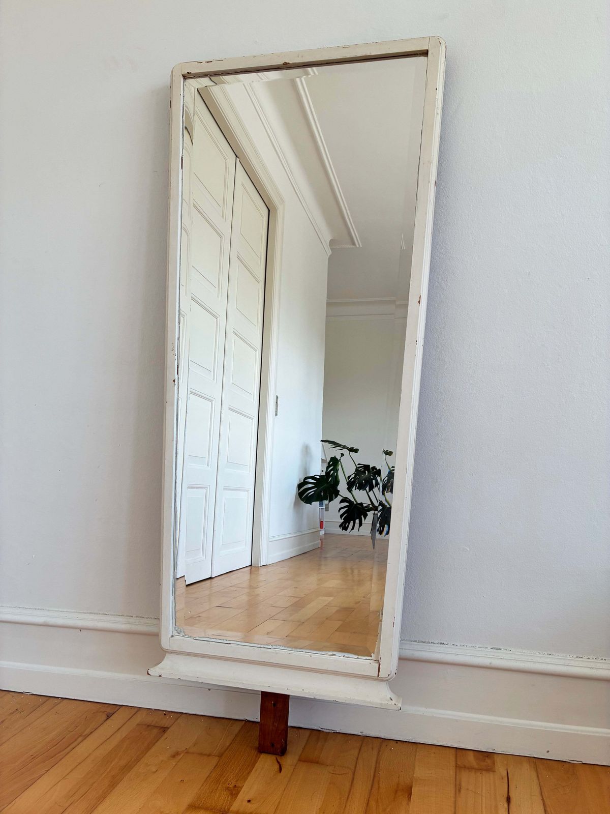 Large Antique European Full Length Floor Mirror, Early 20th Century