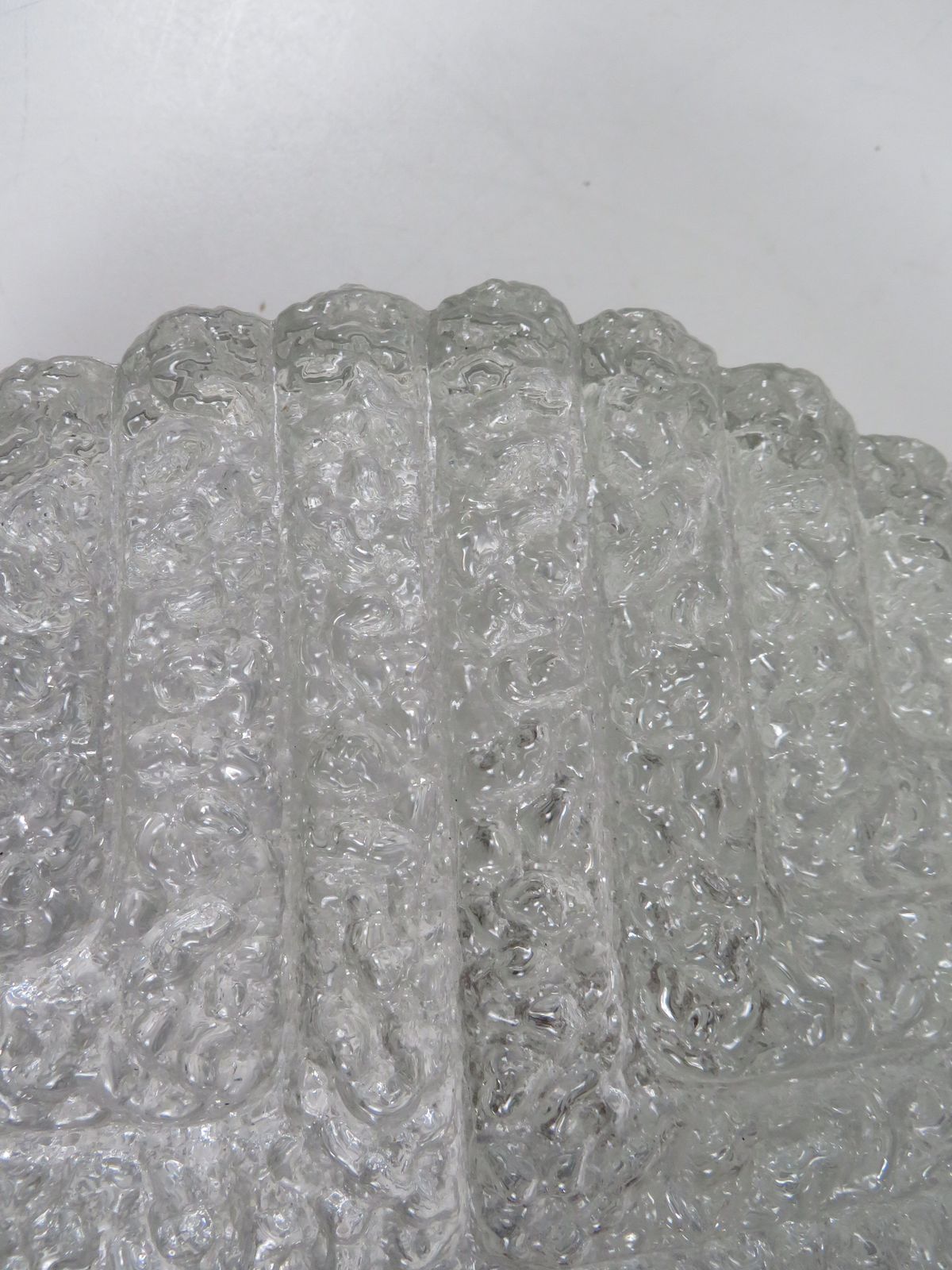 Mid Century Rzb Pressed Glass Ceiling Light, Germany, 1970s photo vinterior