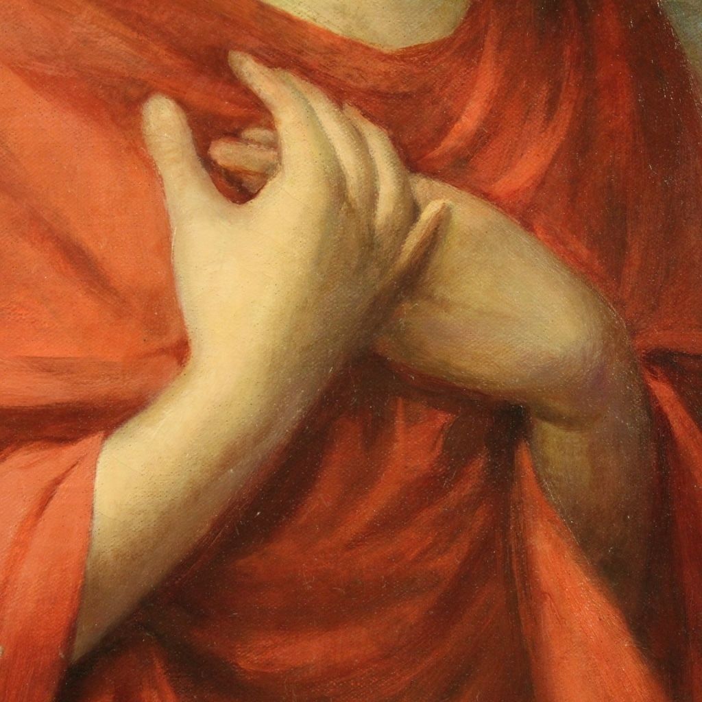 Italiaans schilderij Madonna, gedateerd 1929 photo 1700.0