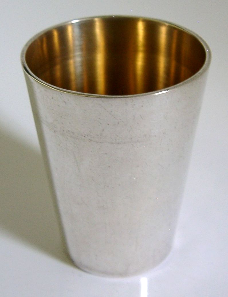 Duits 800 Massief Zilver Gegraveerd Whisky Shot Bekertje Ca. 1920 Barware photo 78.0