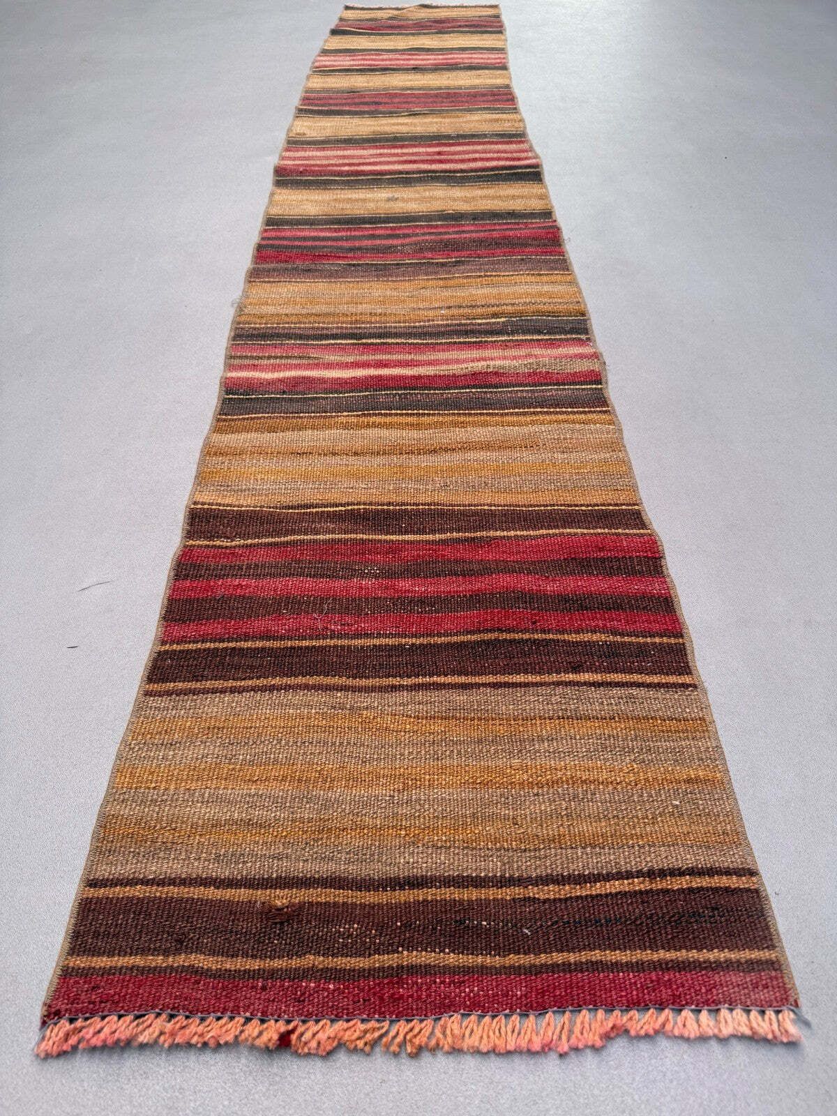 Narrow Kilim Runner 48x270 Cm Shabby Chic, Vintage Turkish Kelim 2568