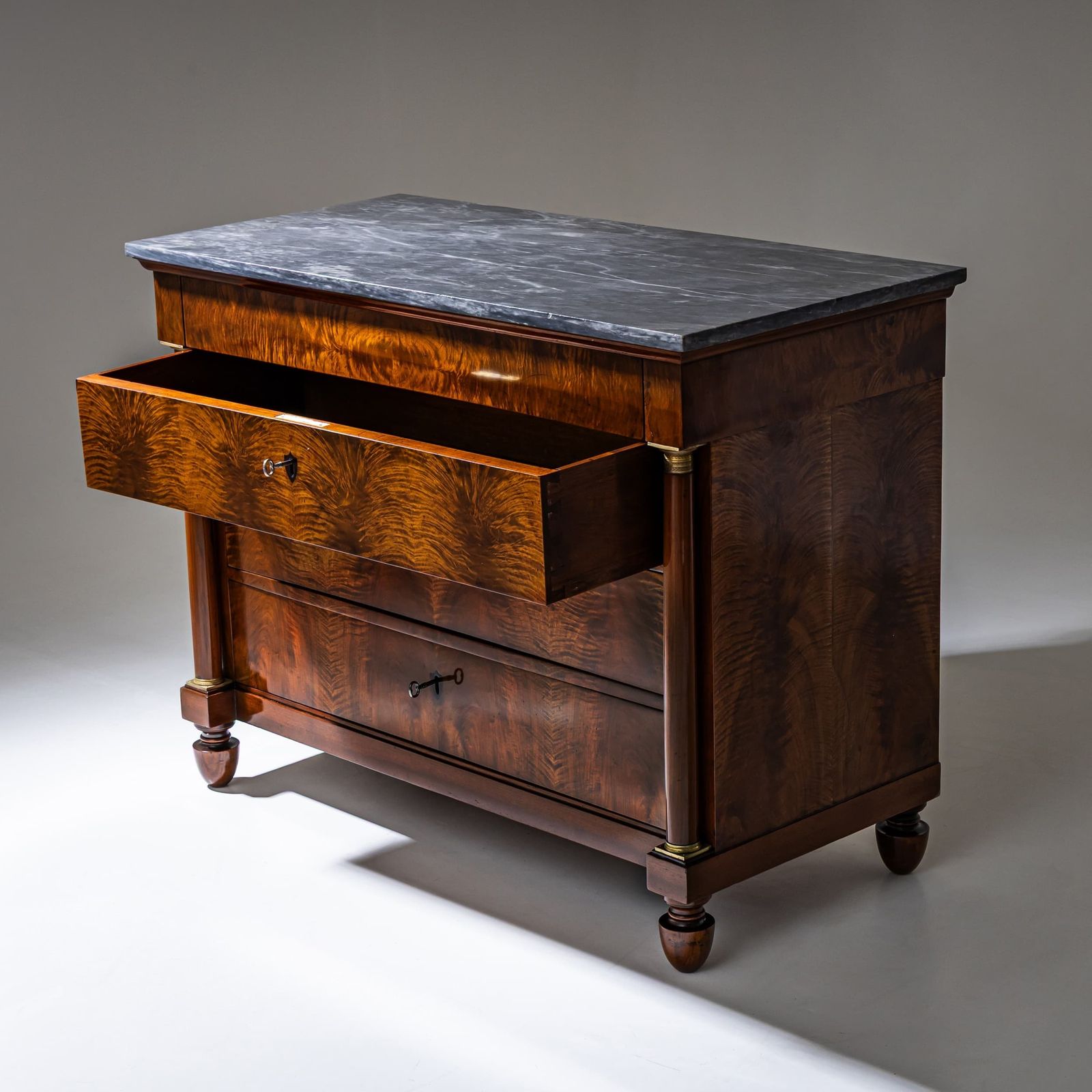 photo for sale Pair Of Chests Of Drawers With Marble Tops, Italy, Circa 1820