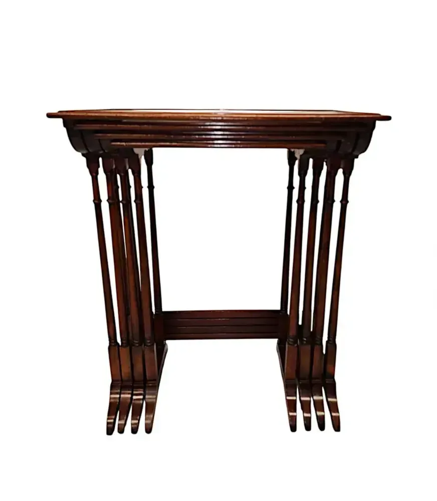A Fabulous Nest Of Four Edwardian Inlaid Tables photo vinterior