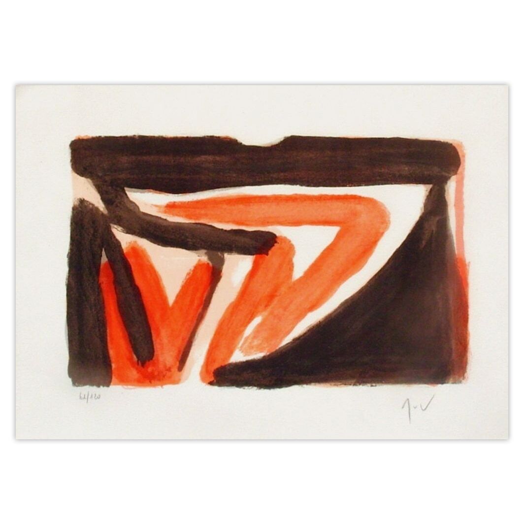 Bram Van Velde Gesigneerde Lithografie Mp 399 Echo 1981