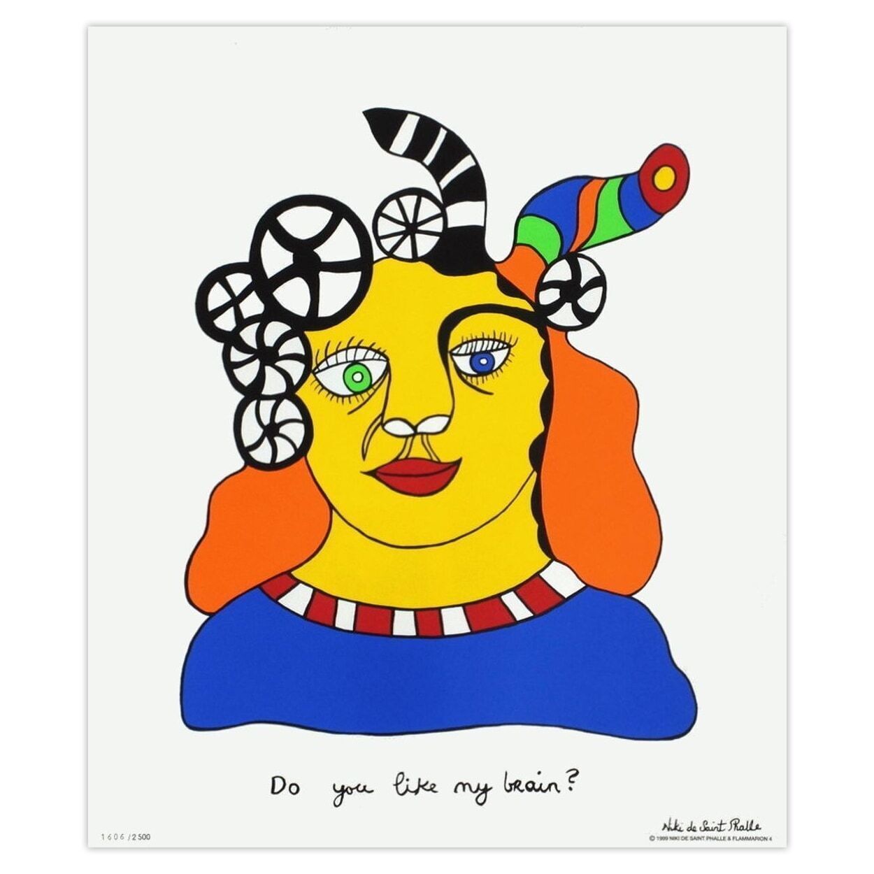 Niki De Saint Phalle Zeefdruk Do You Like My Brain ? 1999