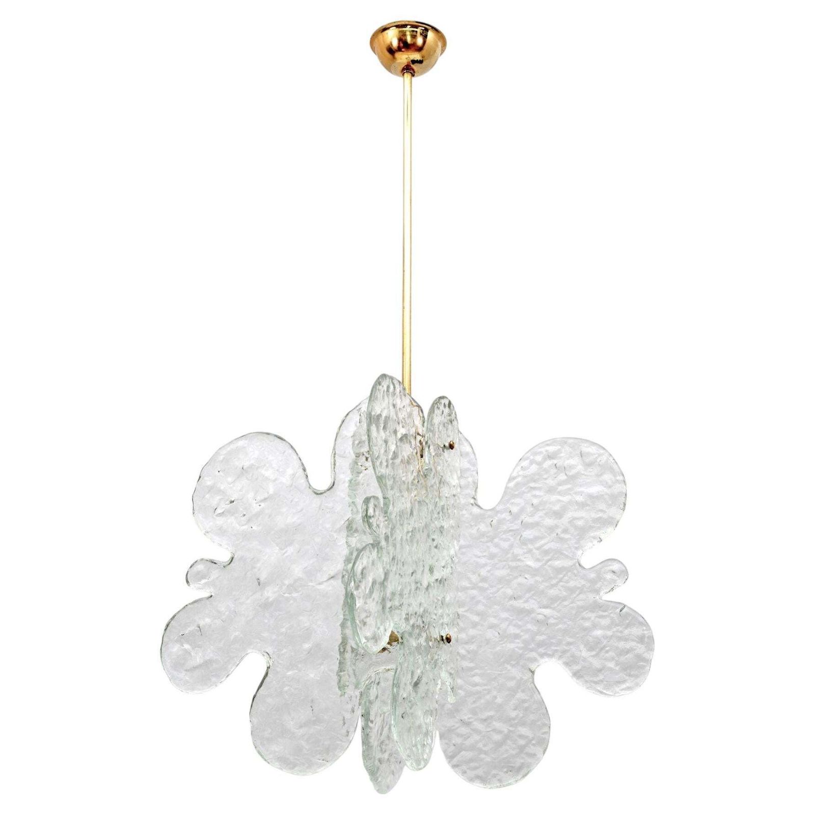 Carlo Nason Mid-Century Modern Italiaanse Murano glazen hanglamp voor Mazzega, jaren 1970