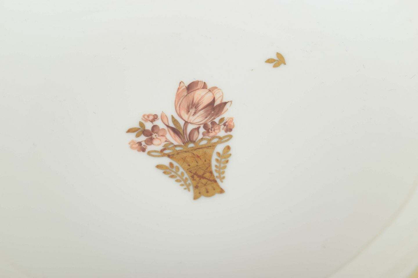Royal Copenhagen Golden Basket. Two Porcelain Bowls, 1960s photo for sale