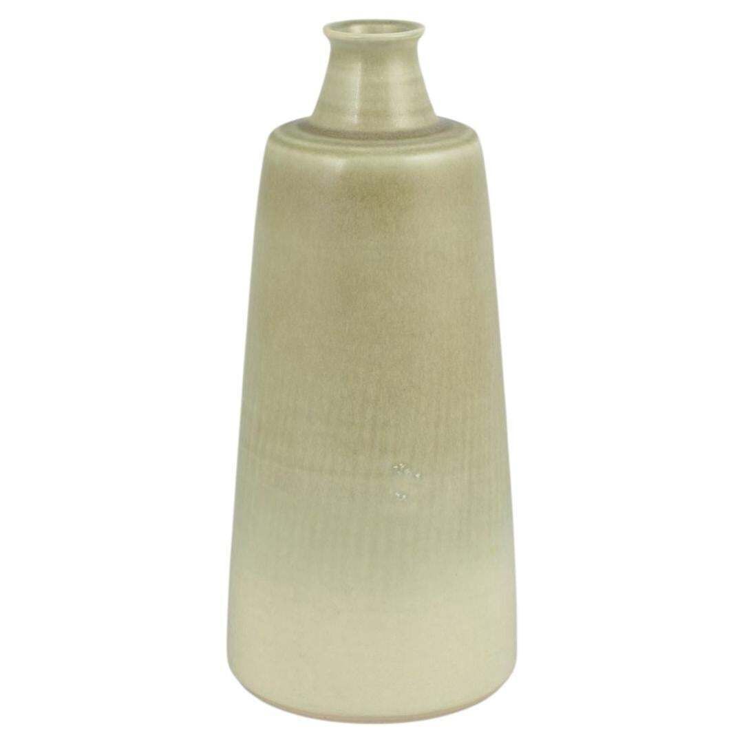 Søholm, Denmark. Cylindrical Stoneware Vase With Hare’s Fur Glaze. 1970s