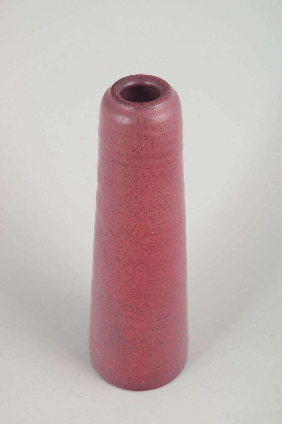 Vase céramique Mobach, Holland, à glaçure rouge profonde, années 1970 photo furniture