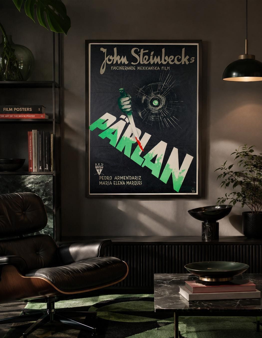 Affiche de cinéma suédoise La Perla C1947, Gösta Åberg photo furniture