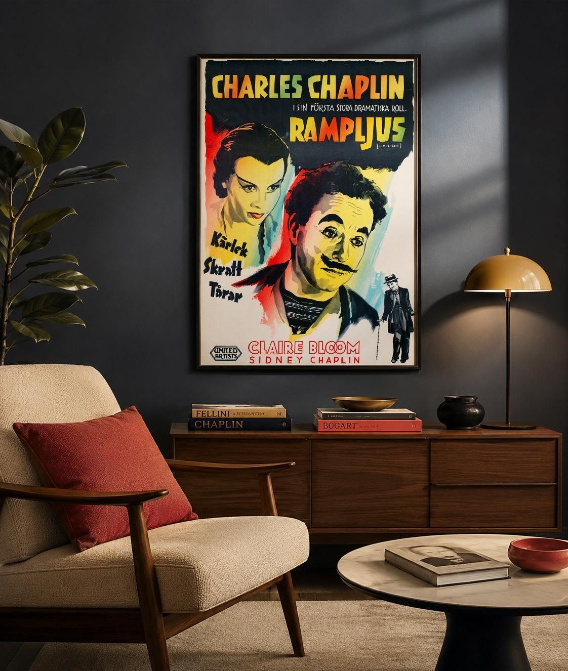 Limelight 1952 Swedish Film Poster, Gösta åberg photo furniture