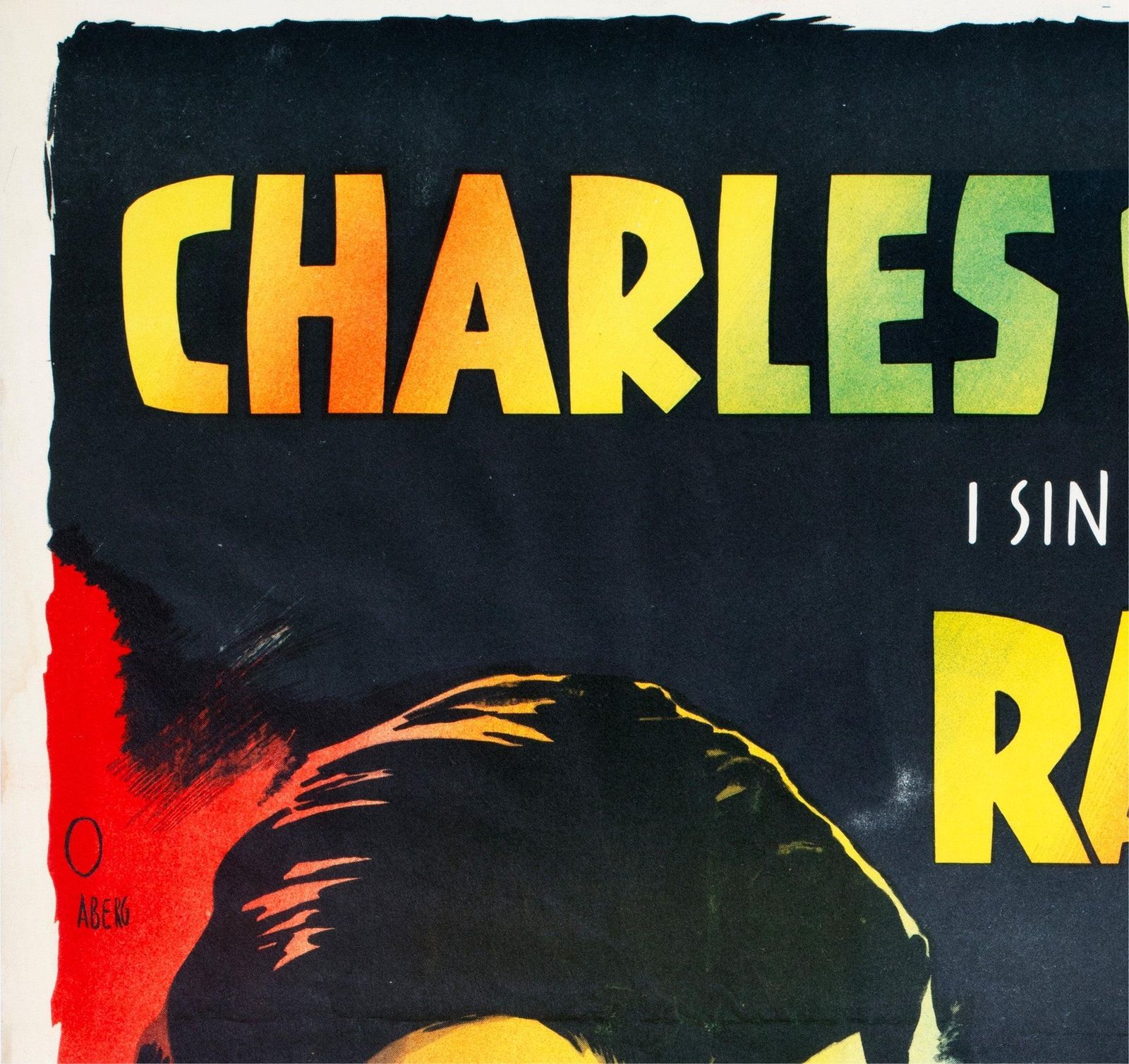 Affiche suédoise du film Limelight, 1952, Gösta Åberg photo for sale