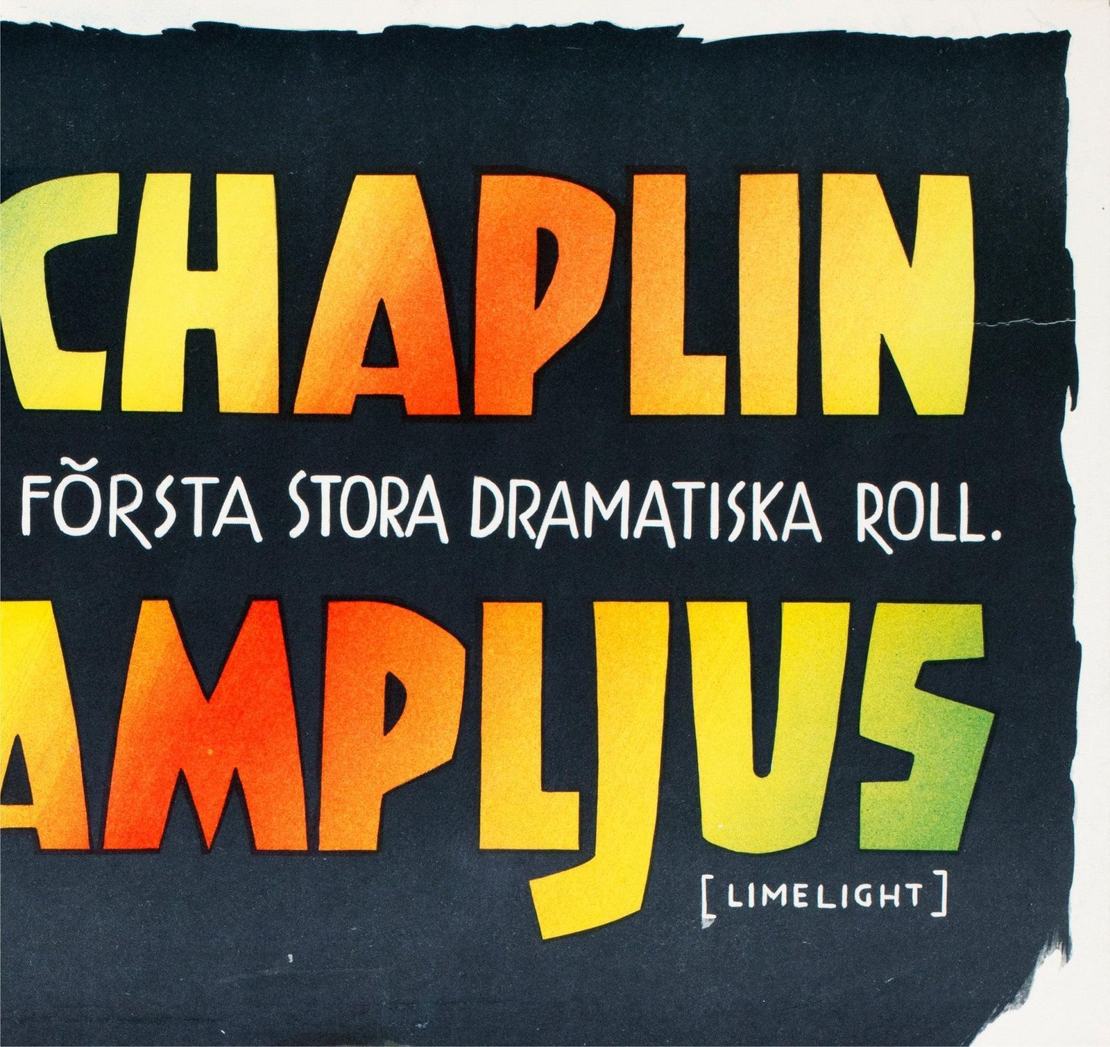 Affiche suédoise du film Limelight, 1952, Gösta Åberg photo Art