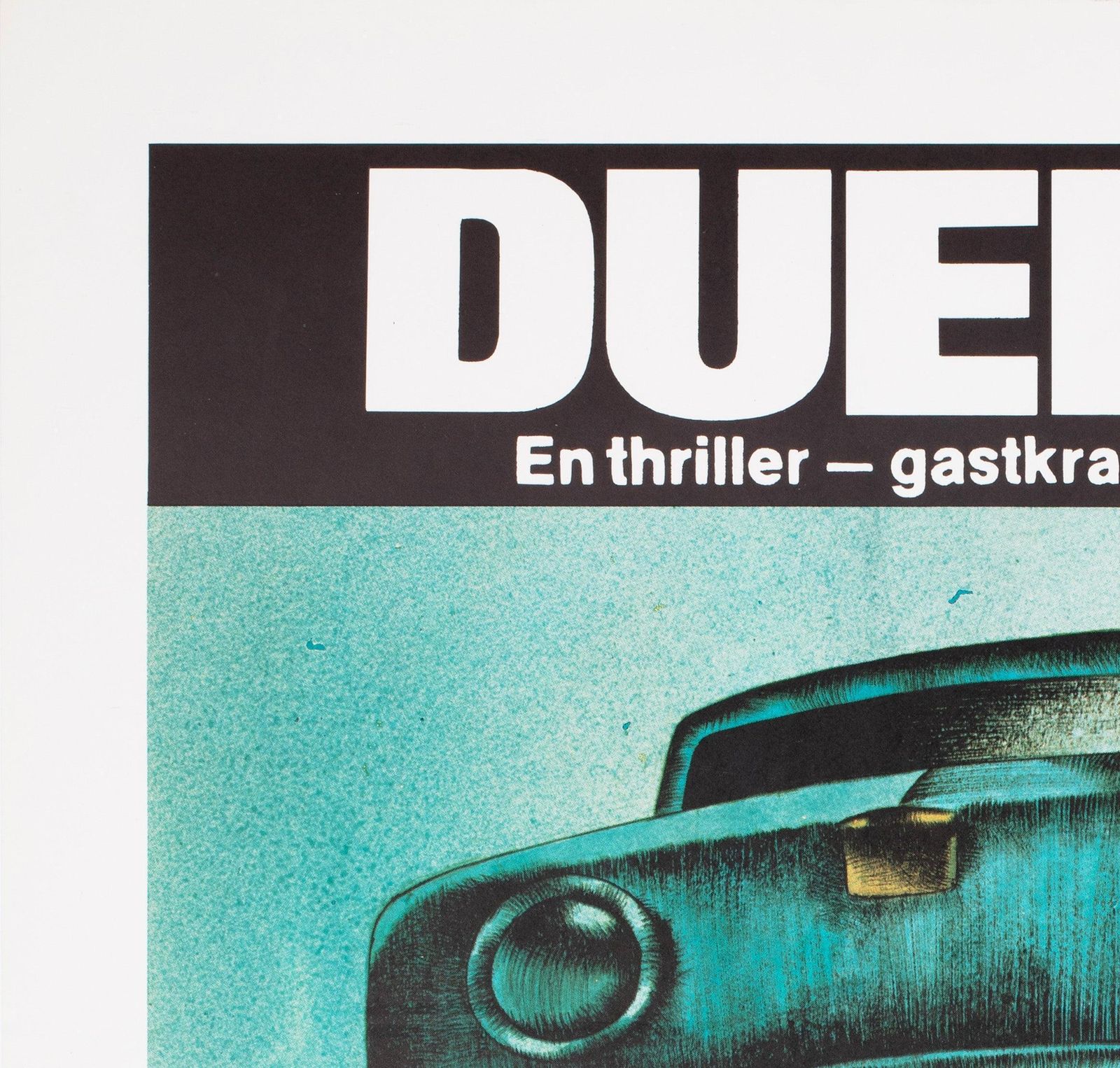 Affiche de cinéma suédoise du film Duel, 1973, Hans Arnold photo for sale