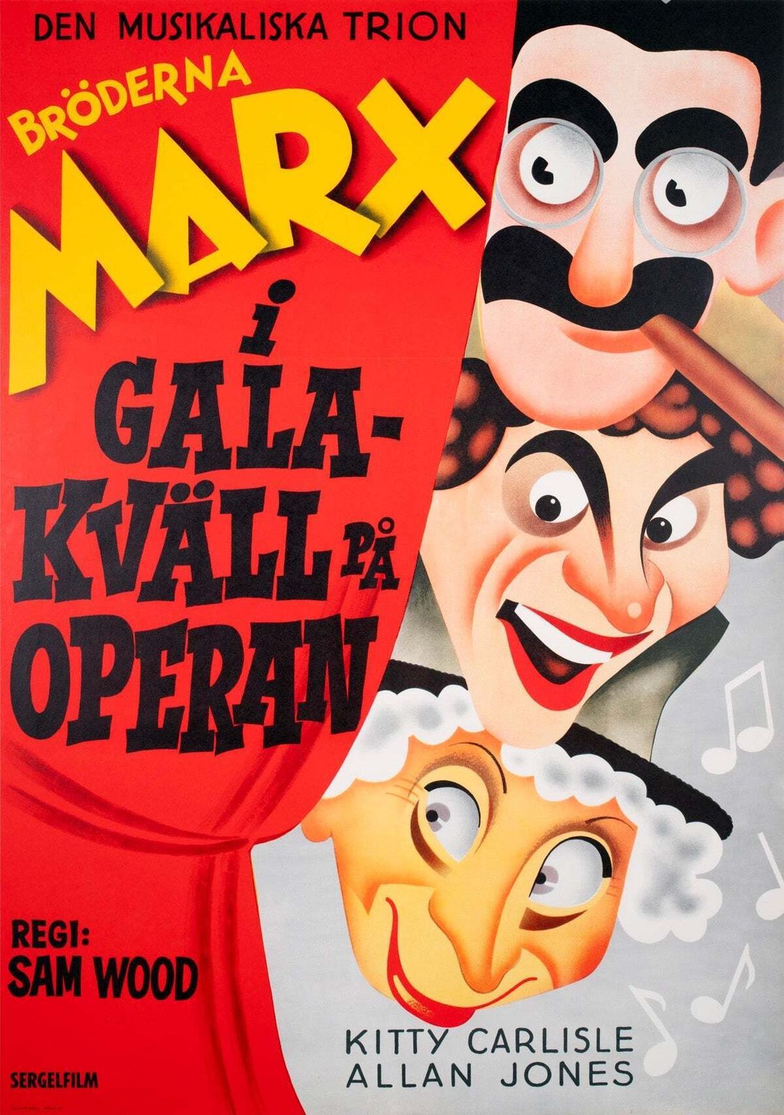 A Night At The Opera R1972 Zweedse filmaffiche