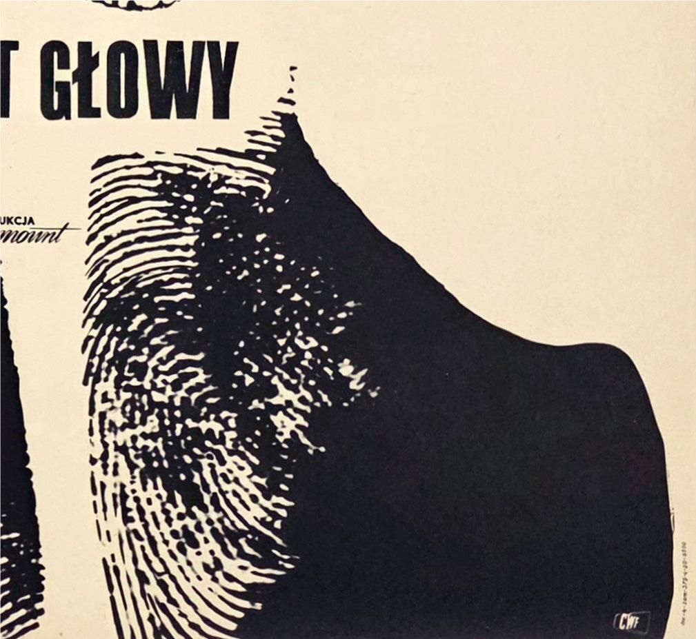 Affiche de cinéma polonaise A1 pour Vertigo, 1963, Roman Cieslewicz photo vintage