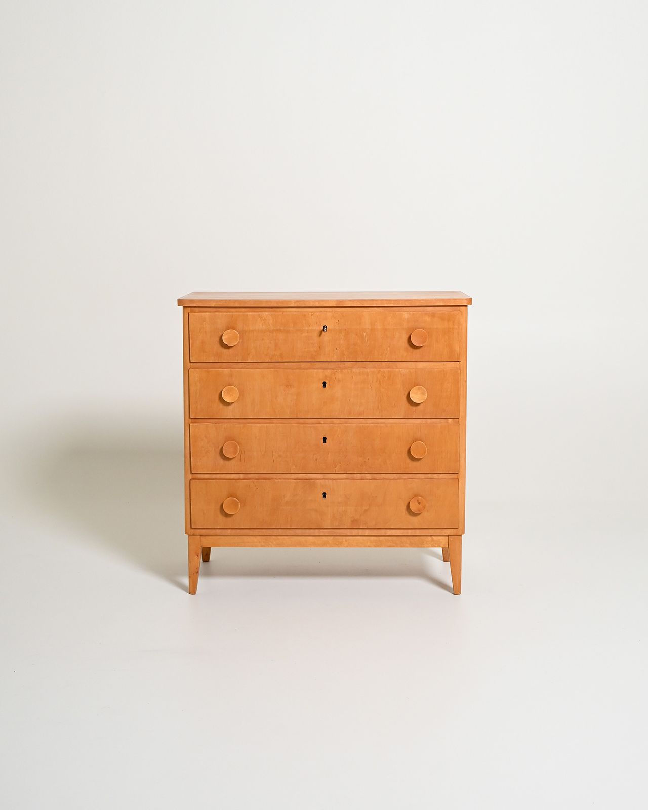 Scandinavian Birch Chest Of Drawers, 1950s