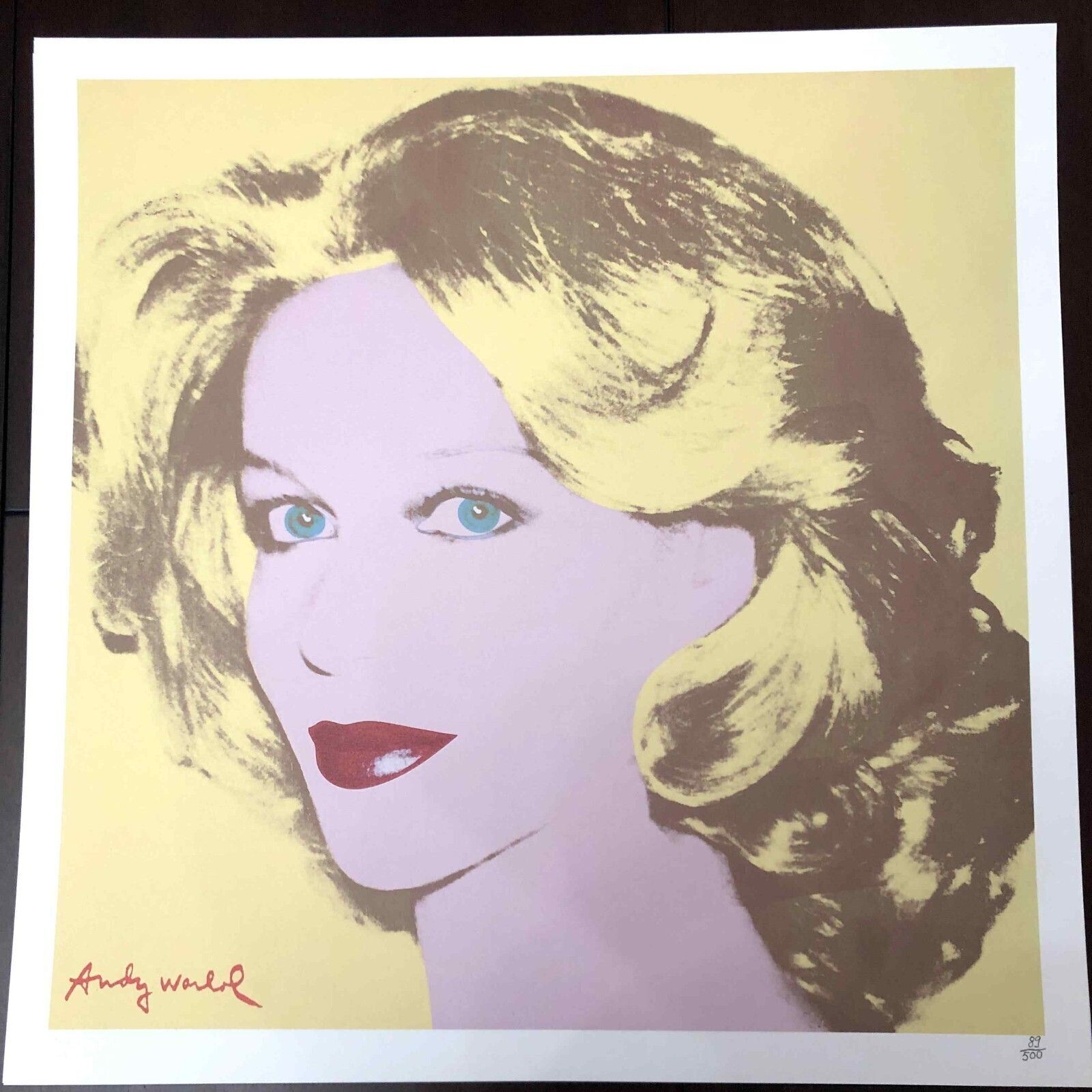 Andy Warhol Lithografie 50x50 cm Nieuwe Cmoa Editie Met Certificaat