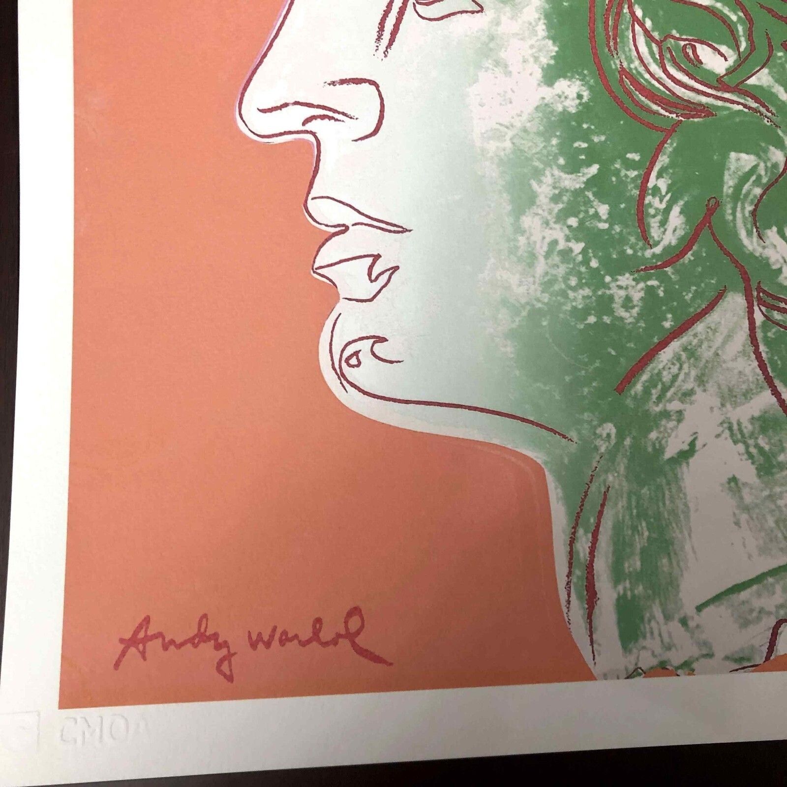 Andy Warhol Lithografie 50x50 cm Nieuwe Cmoa Editie Met Certificaat photo vintage