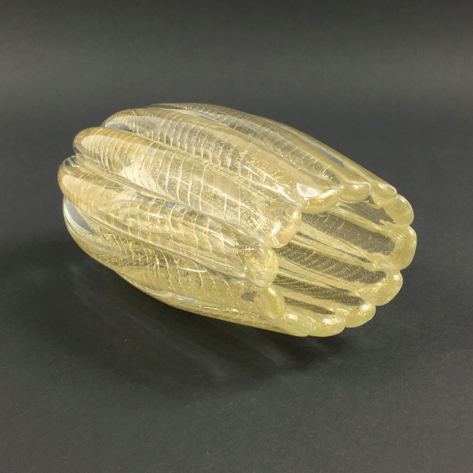 Mid Century Cordonato D'oro Murano Glass Vase From Barovier & Toso, Italy, 1950s photo Home Decor
