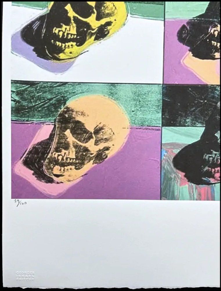 Naar Andy Warhol, 6x Skull, jaren 1980, print photo Kunst