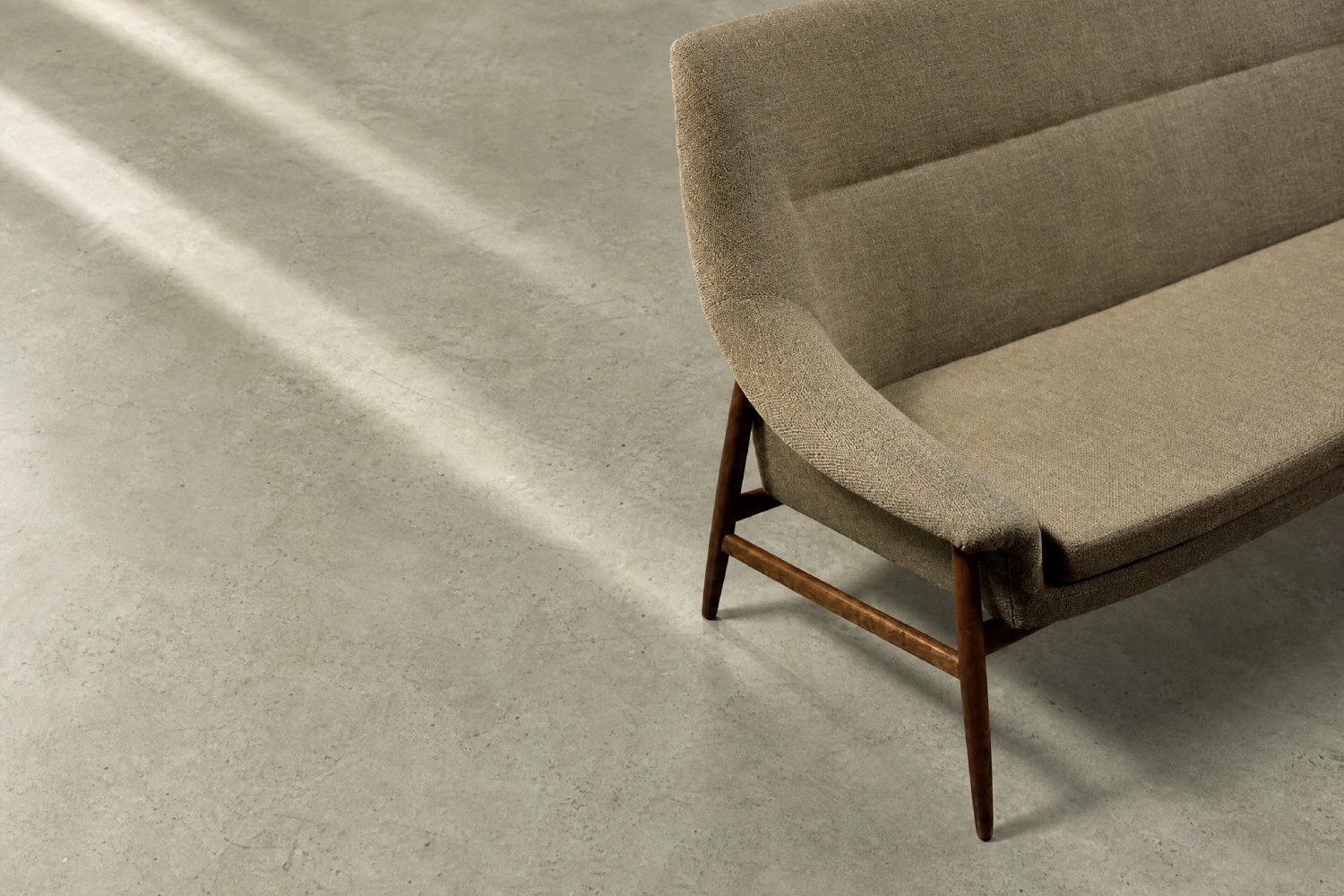 Canapé scandinave mid-century modern 2 places Grace en tissu brun, IKEA, 1961 photo 3424.0