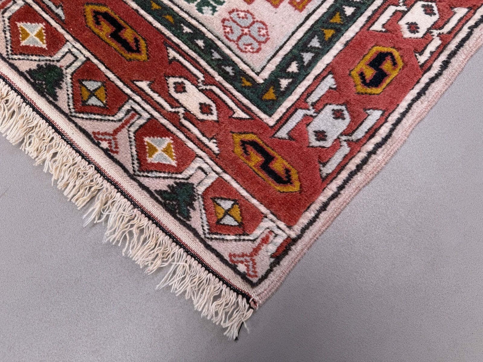 Old Turkish Kazak Rug 90x115 Cm Vintage Tribal, Square Medium photo vinterior