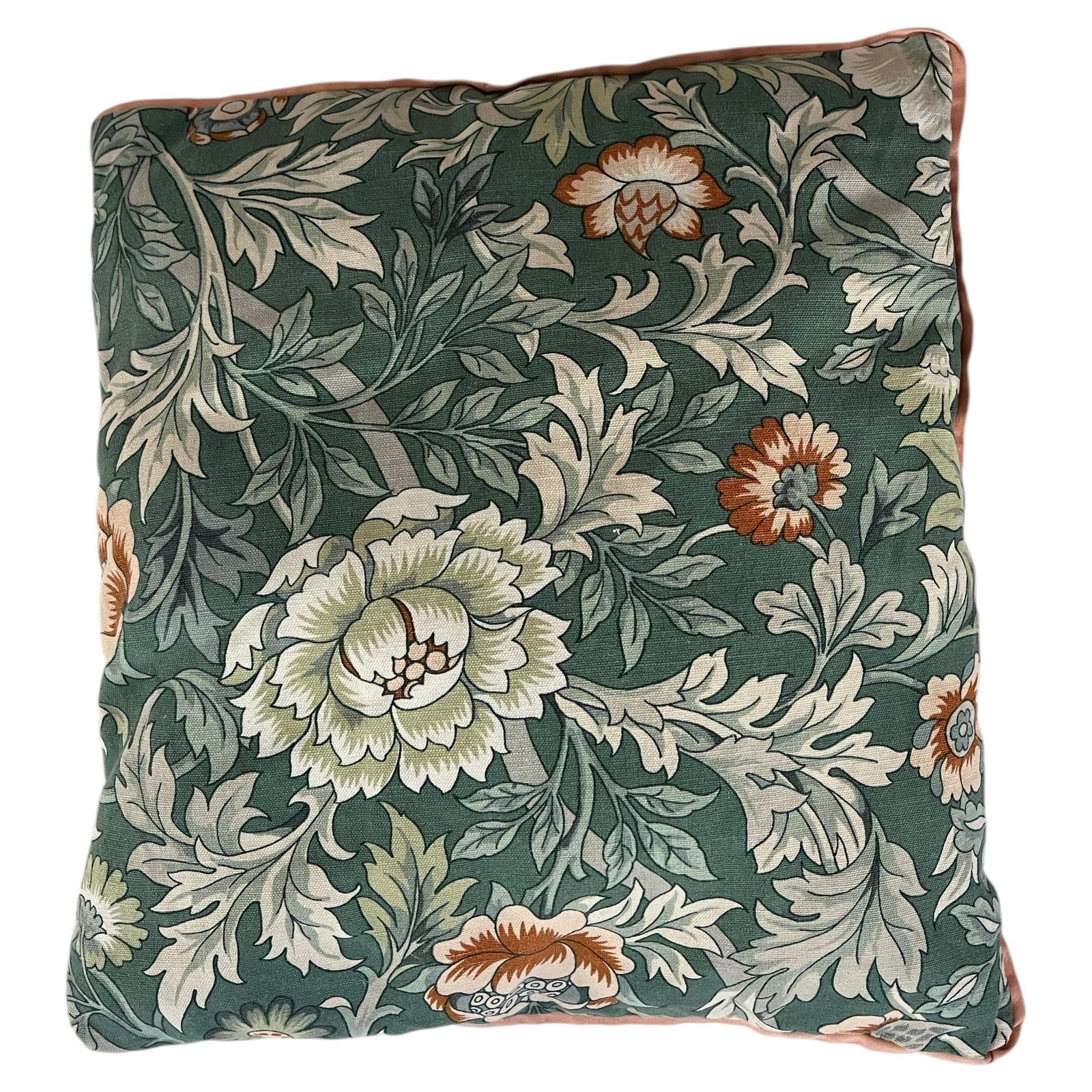 Geweven kussen in William Morris Art Nouveau bloemstijl, 20e eeuw