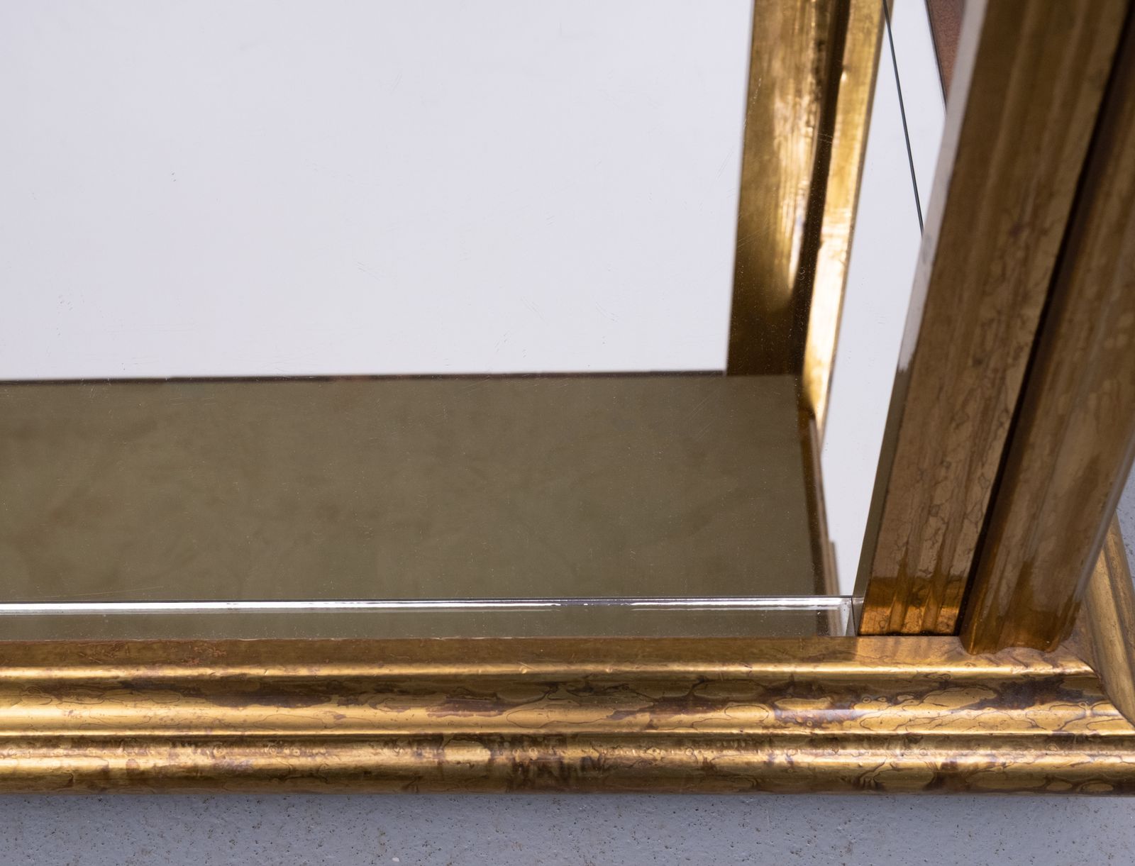 photo for sale Klassieke serveertafel met spiegelbladen, messing, Hollywood Regency, jaren 1970, Frankrijk