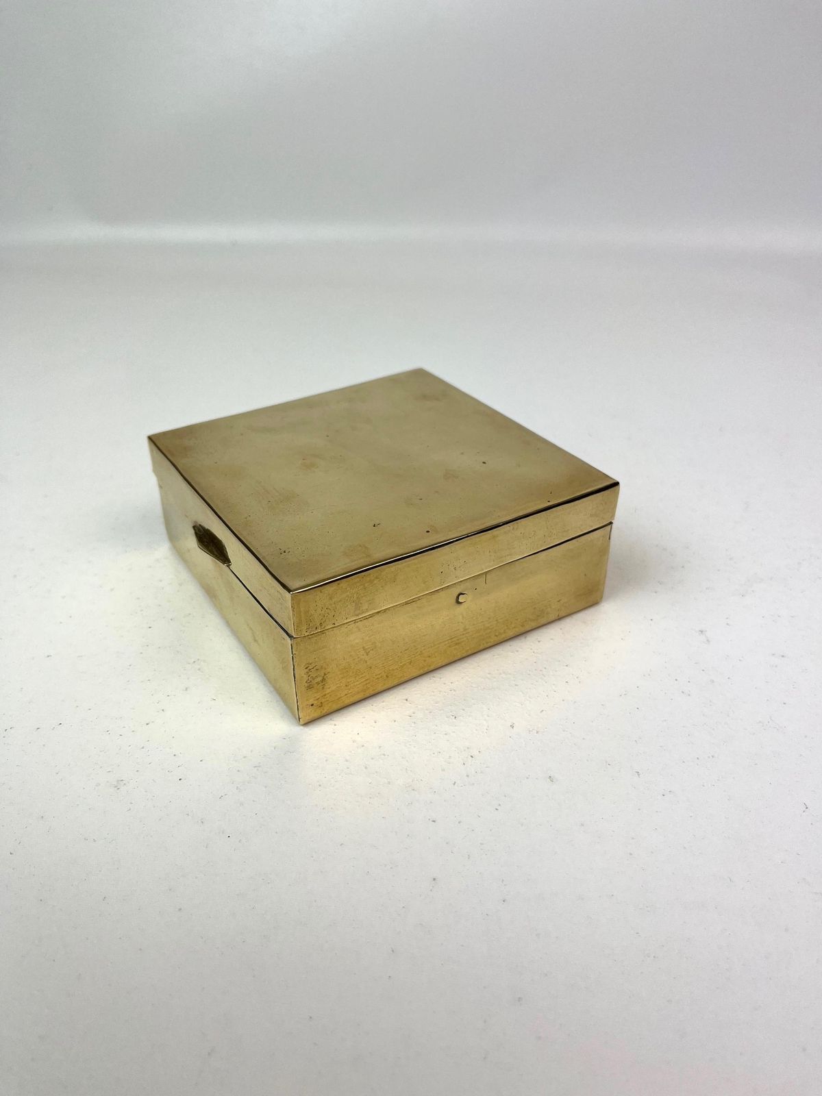 Zeldzame Avant Garde Bauhaus Minimalist Art Deco Messing Juwelendoos Duitsland 1930 photo Woonaccessoires