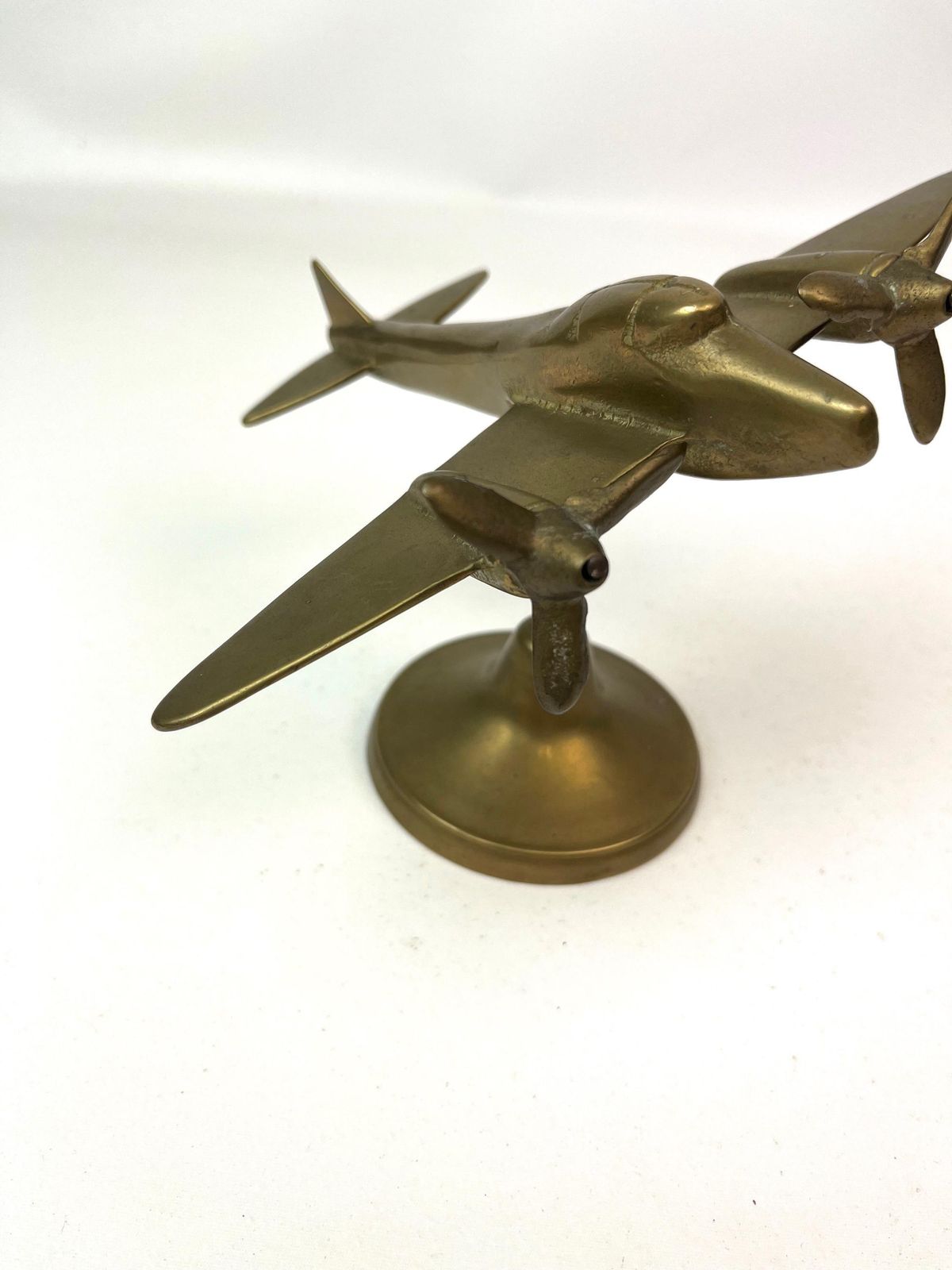 Sculpture d'avion de bureau Art Déco Bauhaus en bronze coulé, Allemagne, 1930 photo for sale