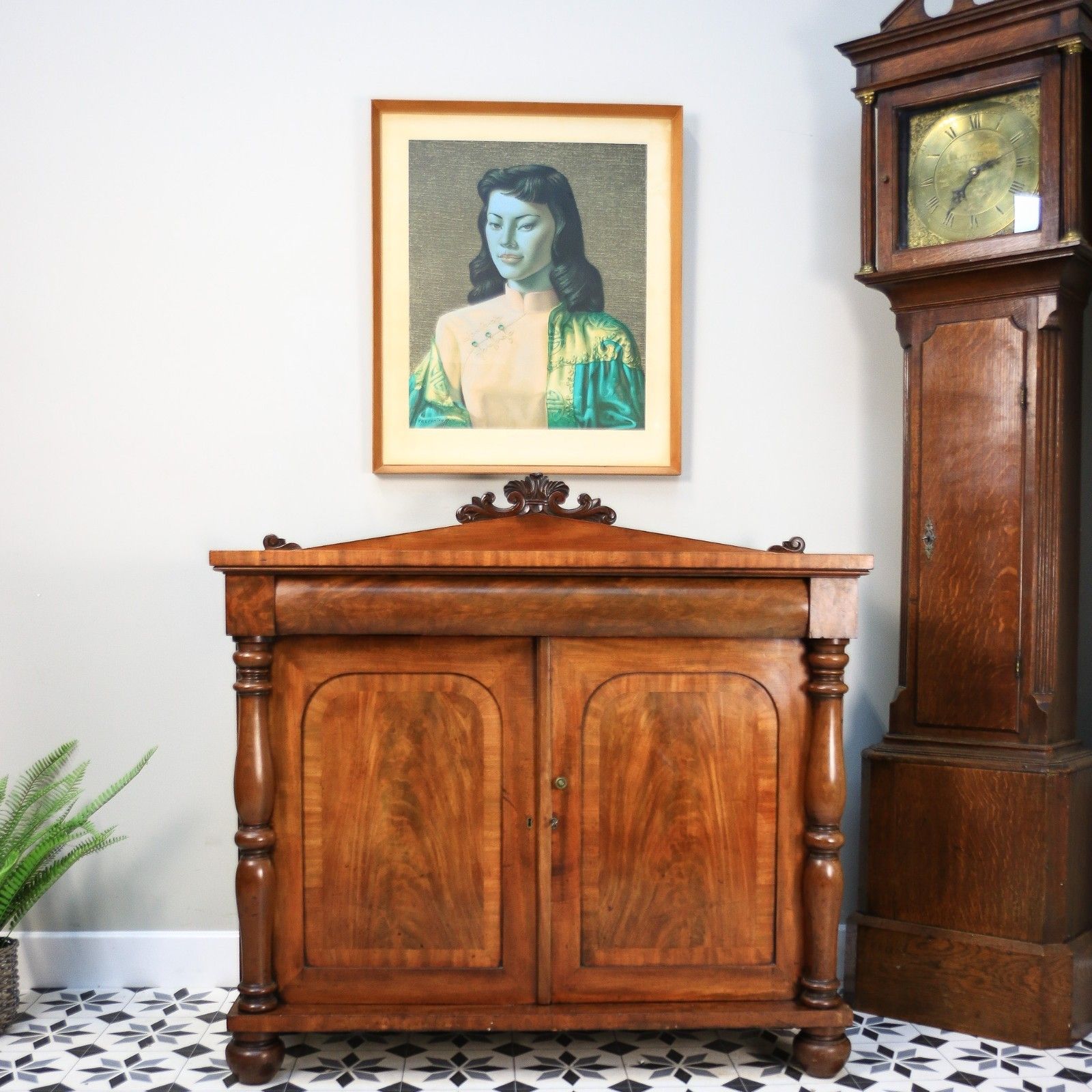 Antique Mahogany Chiffonier Sideboard Victorian With Fitted Interior. photo furniture