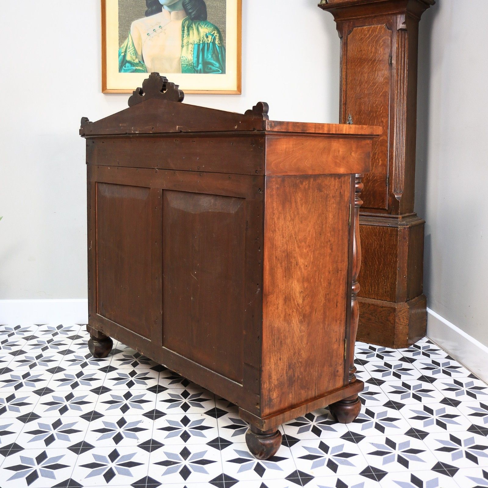 photo buy Antique Mahogany Chiffonier Sideboard Victorian With Fitted Interior.